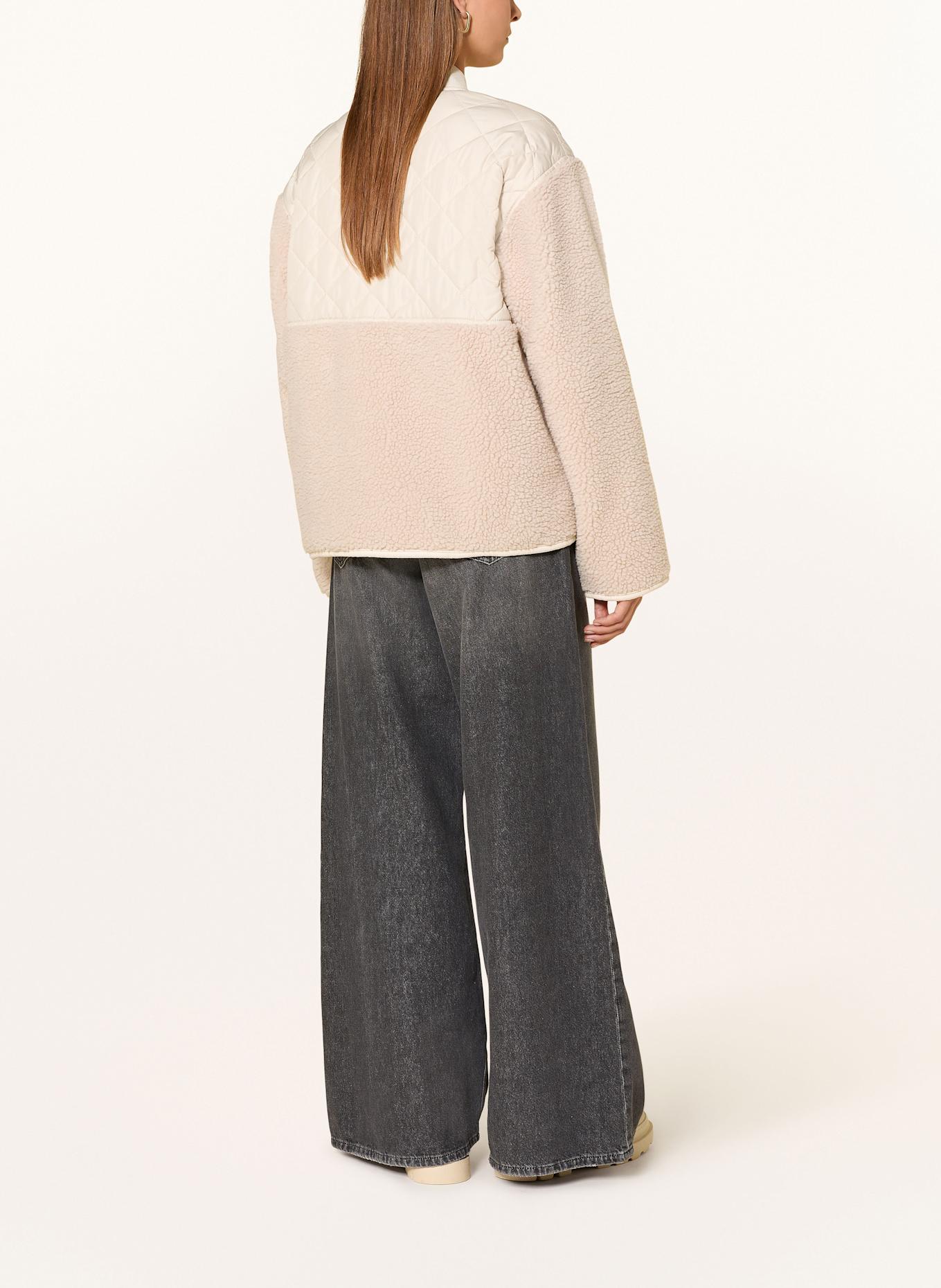 Barbour Teddyfell-Jacke WETHERBY im Materialmix: CREME