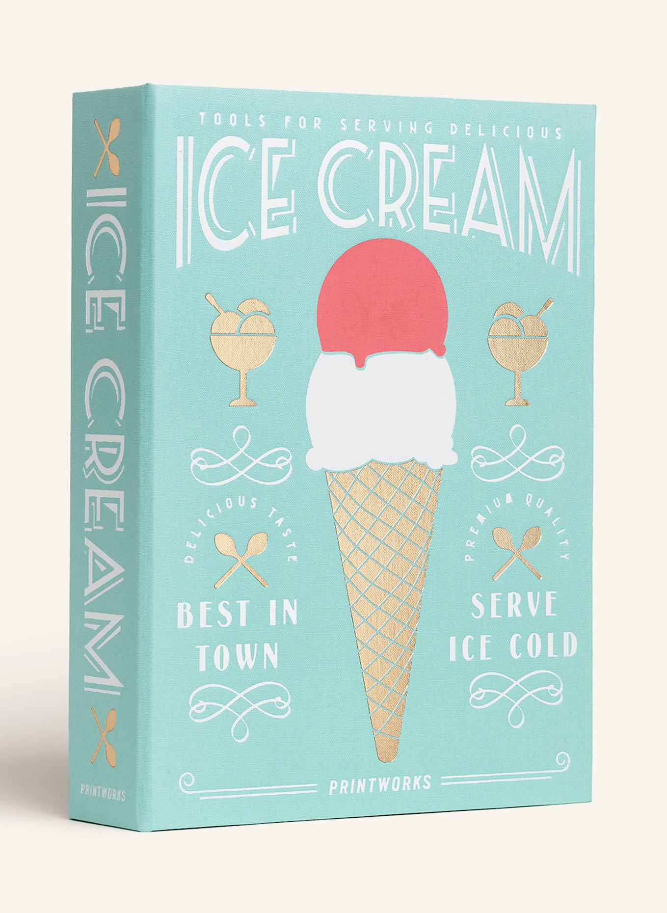 PRINTWORKS Eiscreme-Zubereitungsset THE ESSENTIALS: TÜRKIS/ SILBER