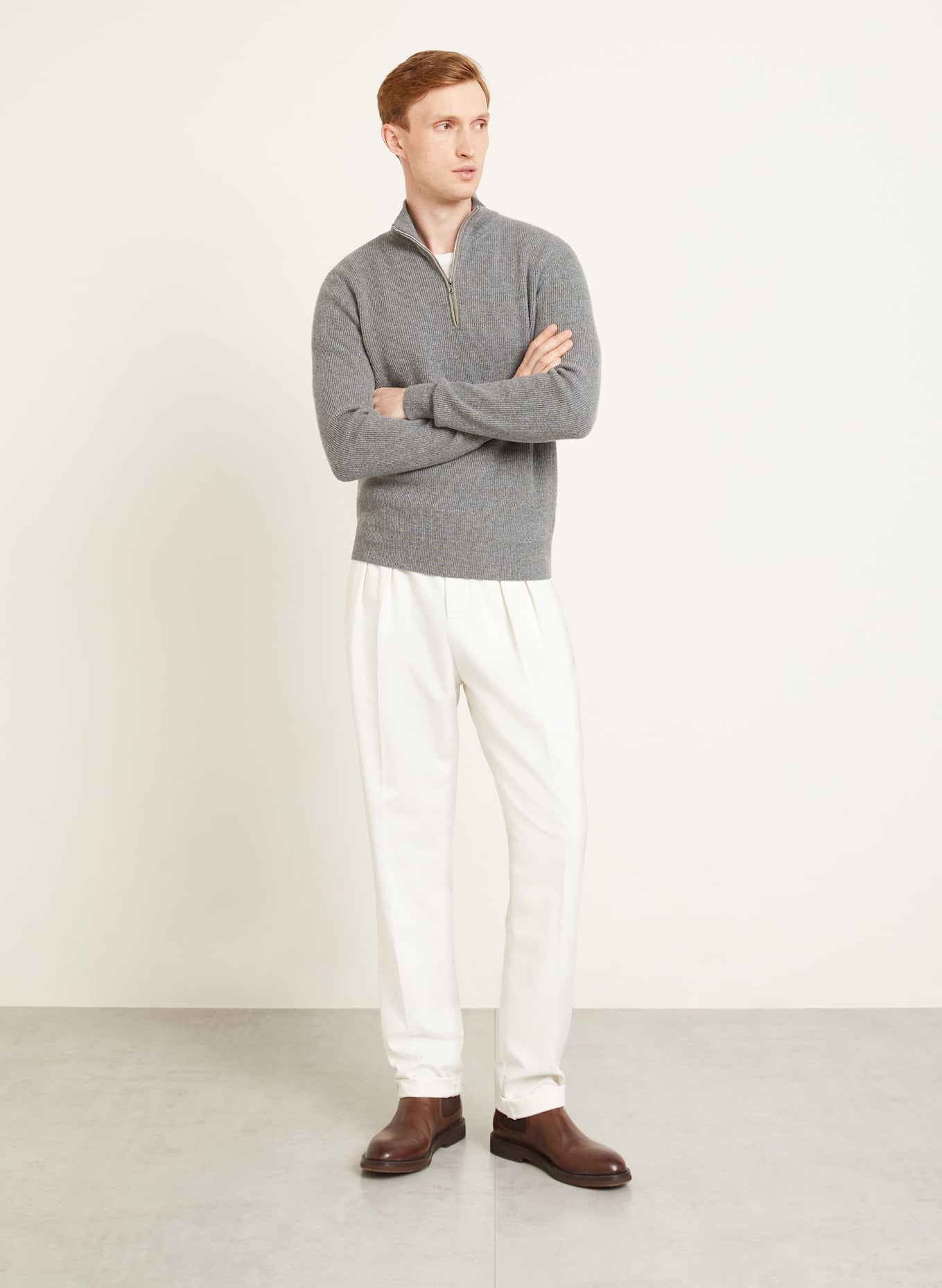 FIORONI Cashmere-Troyer SERAFINA: GRAU