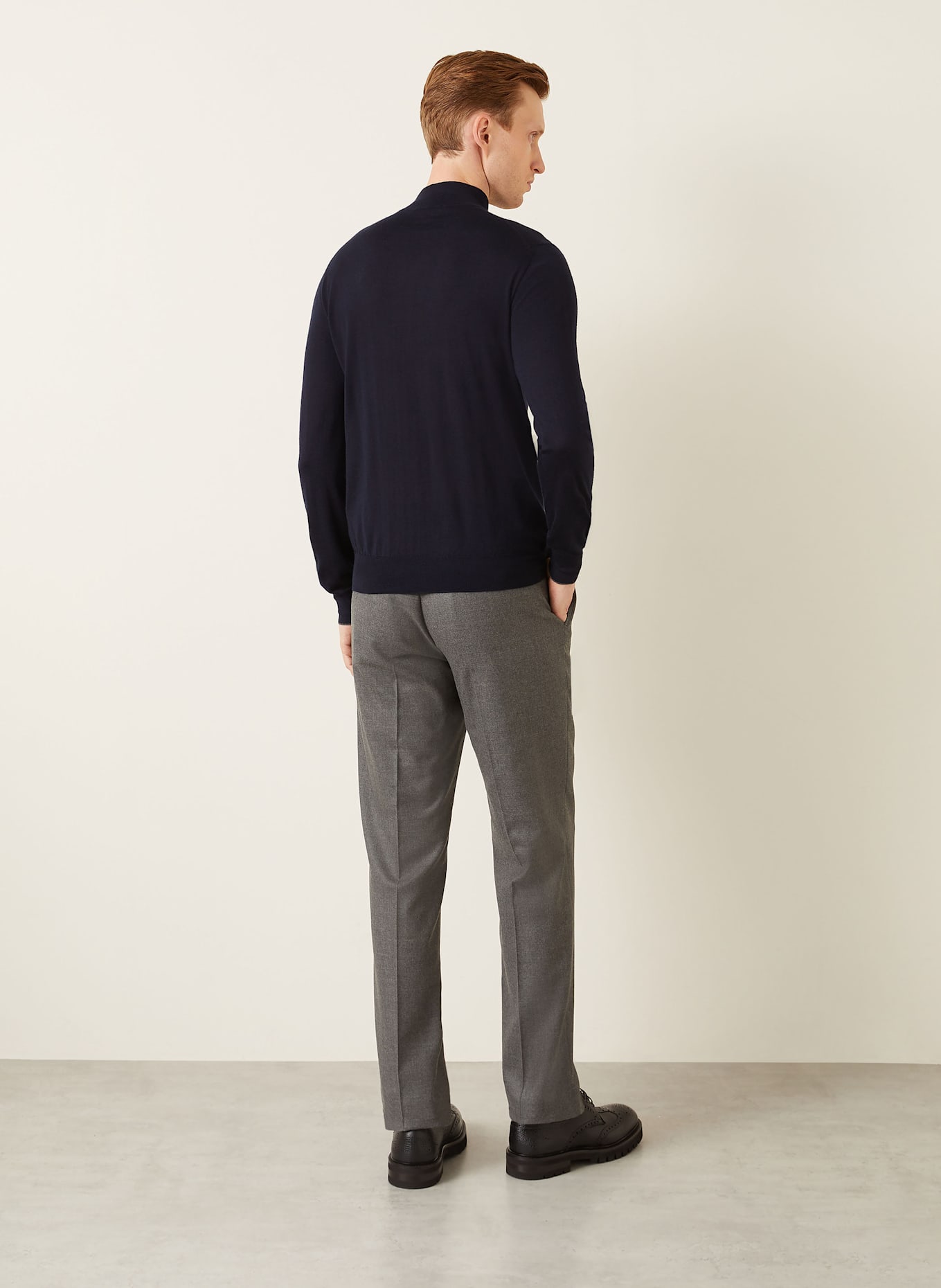 FIORONI Cashmere-Pullover mit Seide: DUNKELBLAU