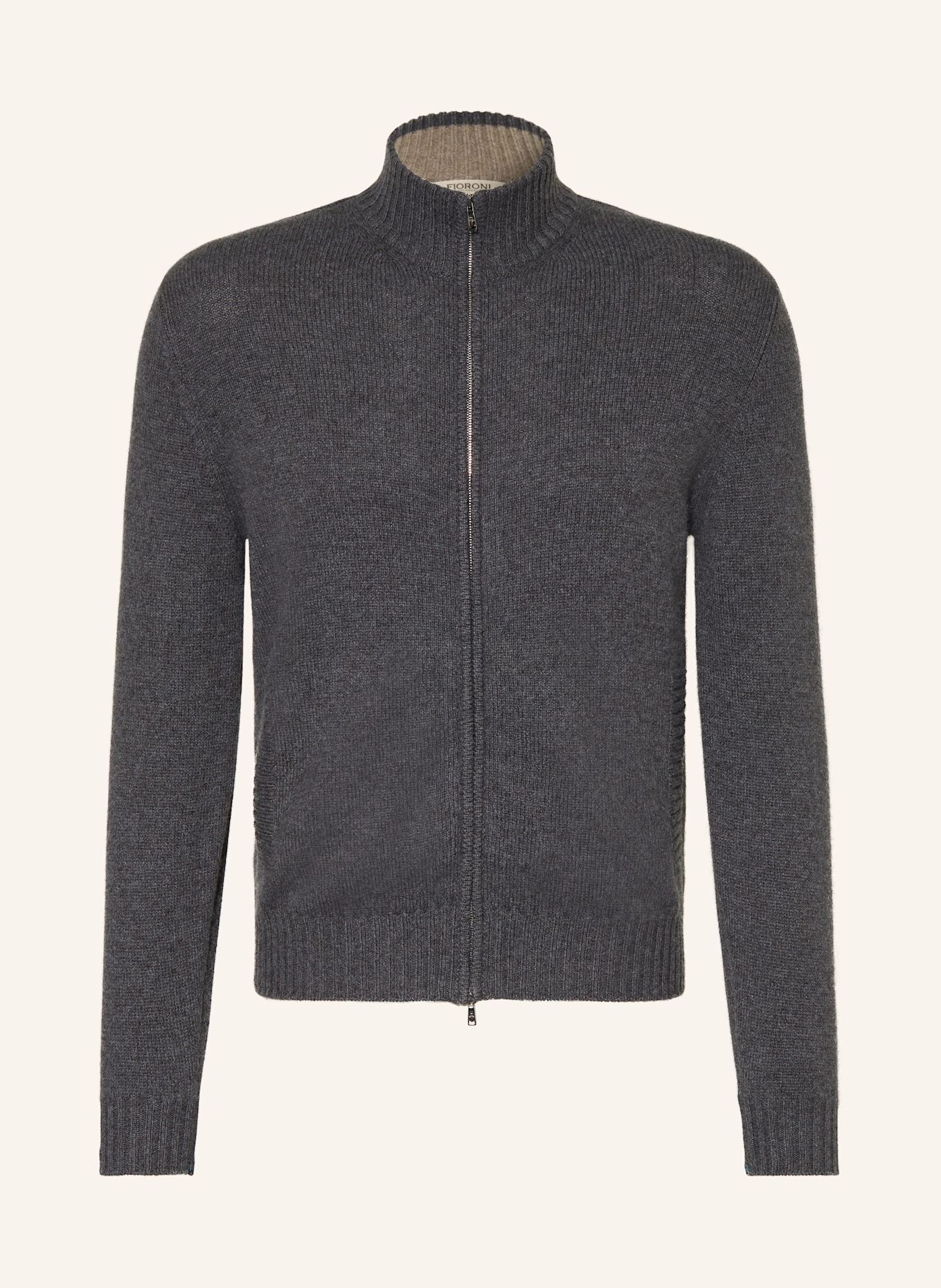 FIORONI Strickjacke aus Cashmere: DUNKELGRAU