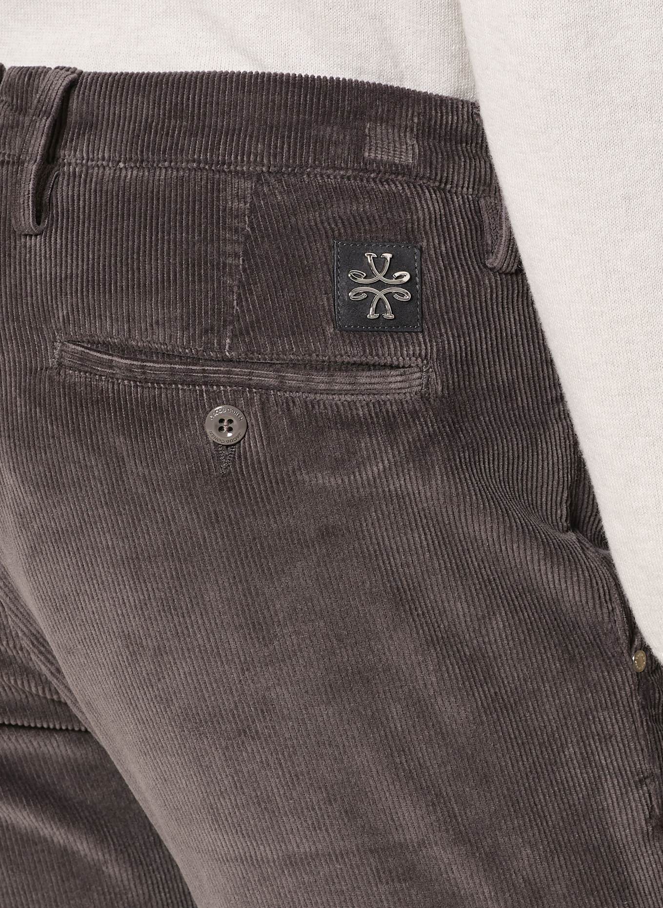 JACOB COHEN Cordchino BOBBY Slim Fit: DUNKELGRAU
