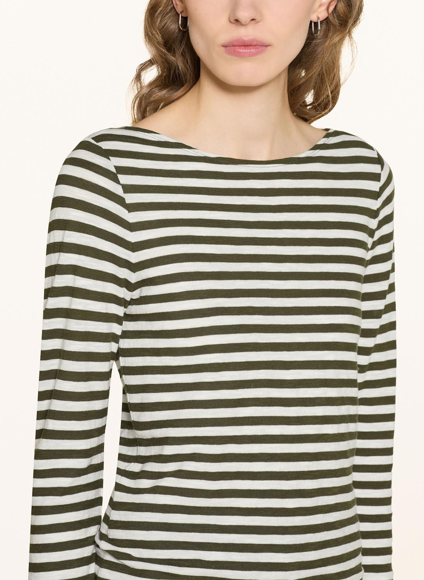 Marc O'Polo Longsleeve: WEISS / KHAKI