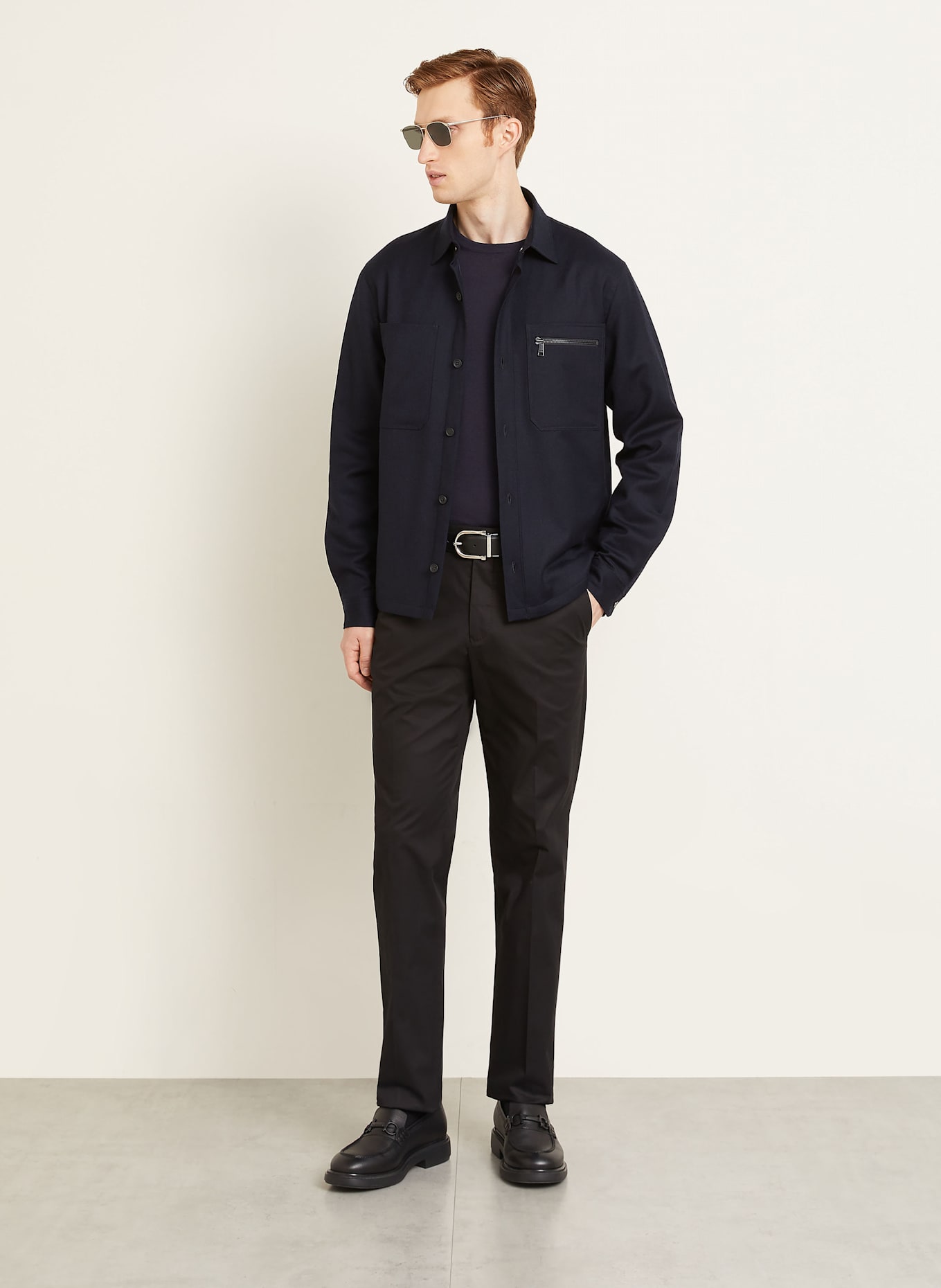 ZEGNA Overjacket: GRANATOWY