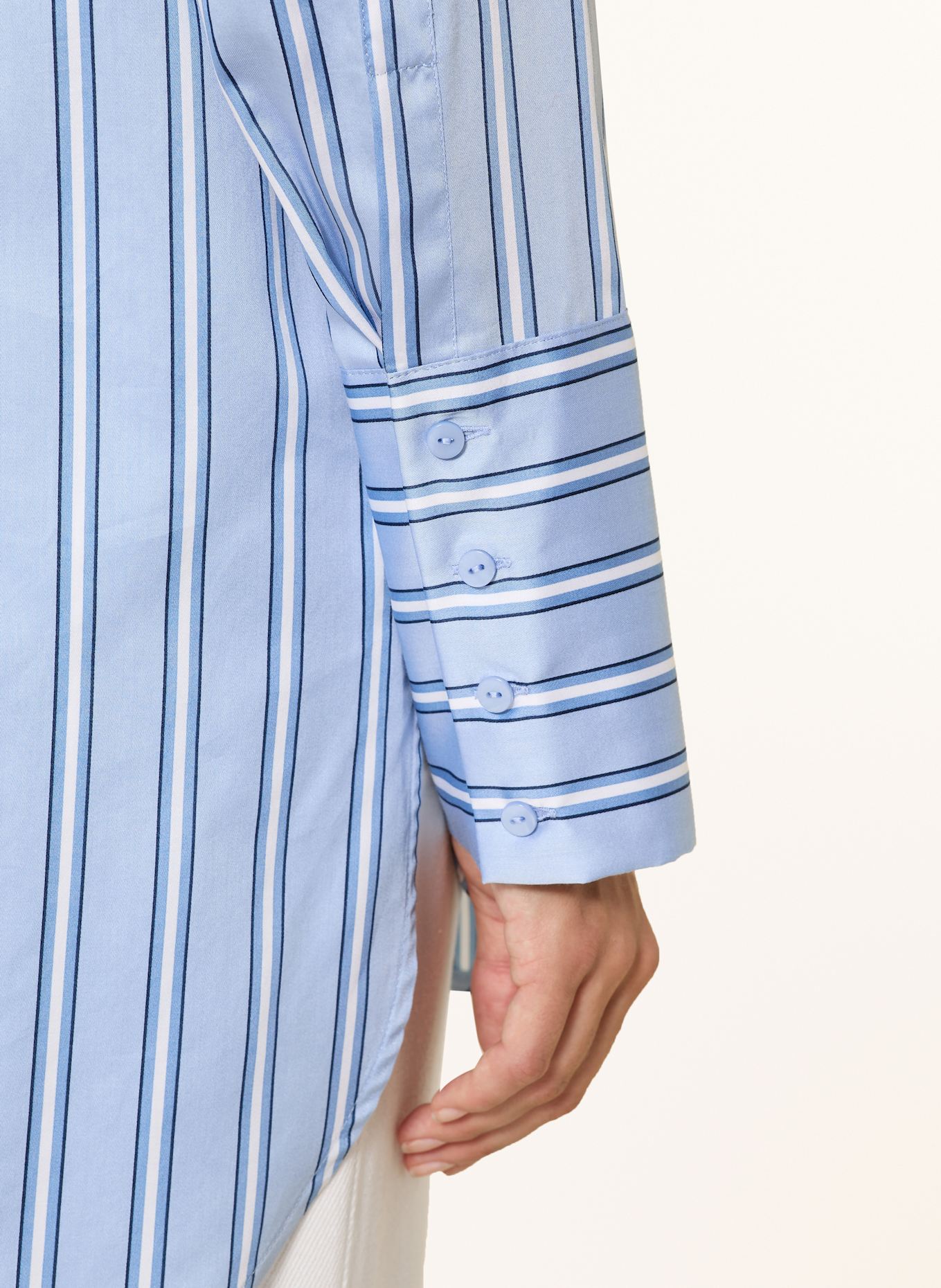 ETERNA Hemdbluse: HELLBLAU / WEISS