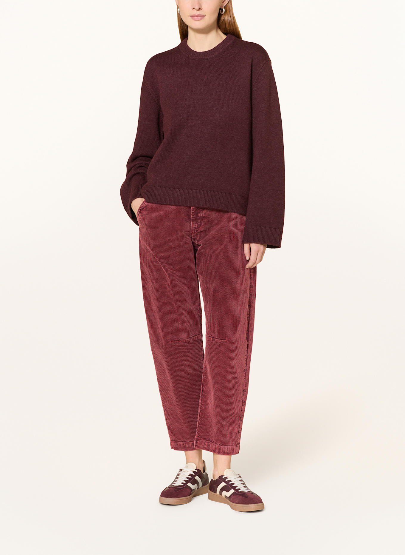 Buena Vista Barrel Jeans aus Cord: DUNKELROT