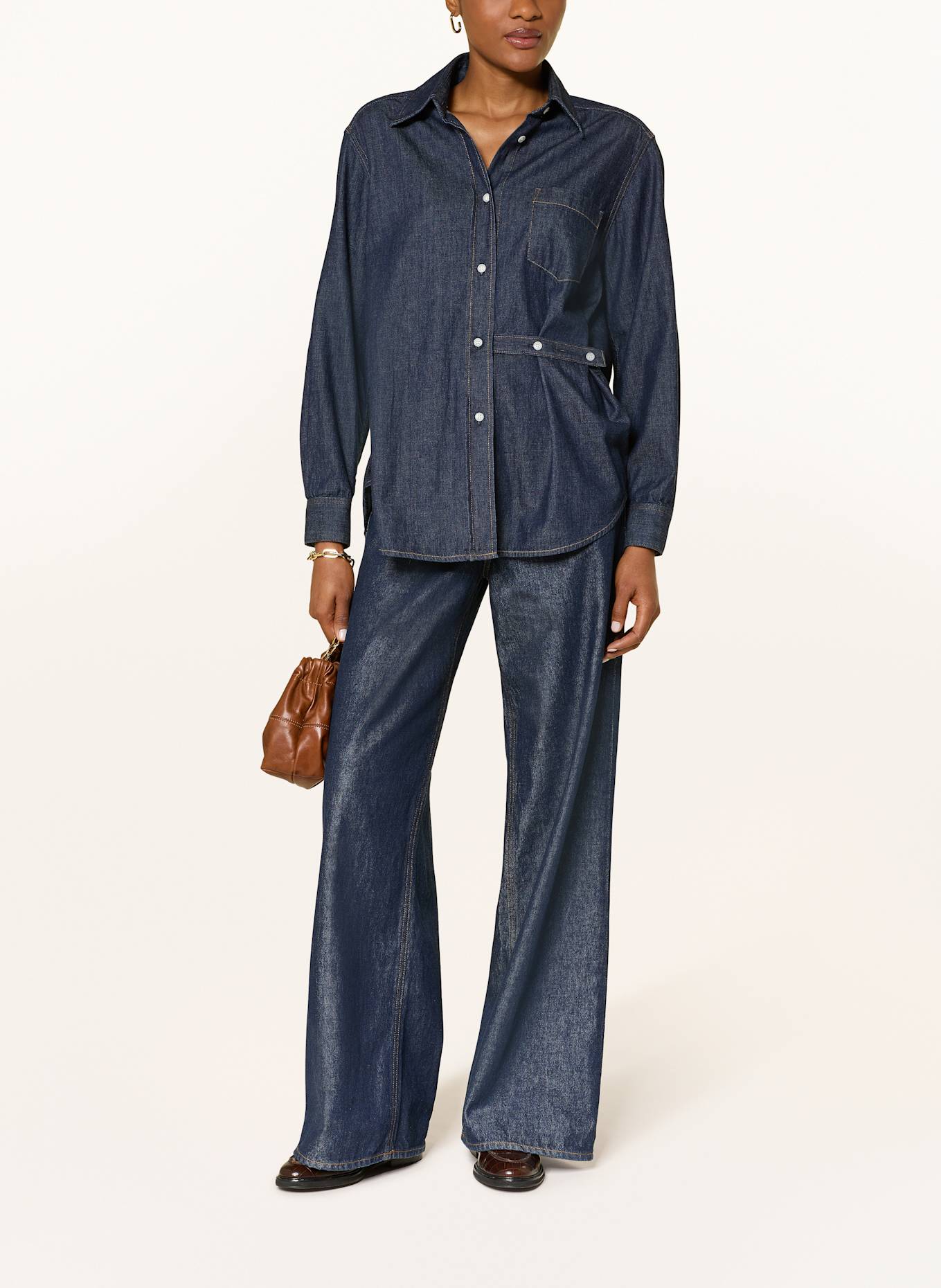 AGOLDE Jeansbluse KAELIN: DUNKELBLAU