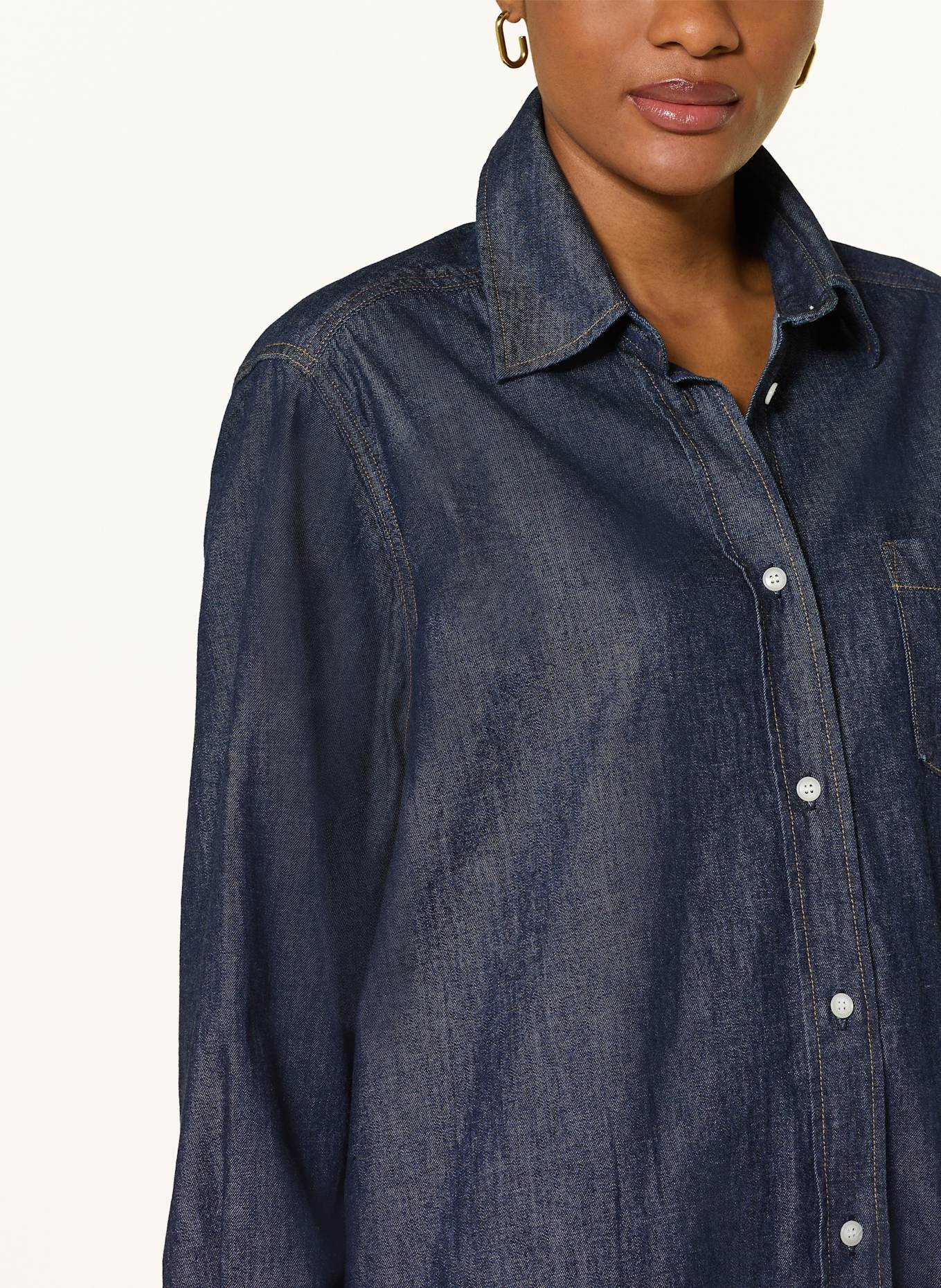 AGOLDE Jeansbluse KAELIN: DUNKELBLAU