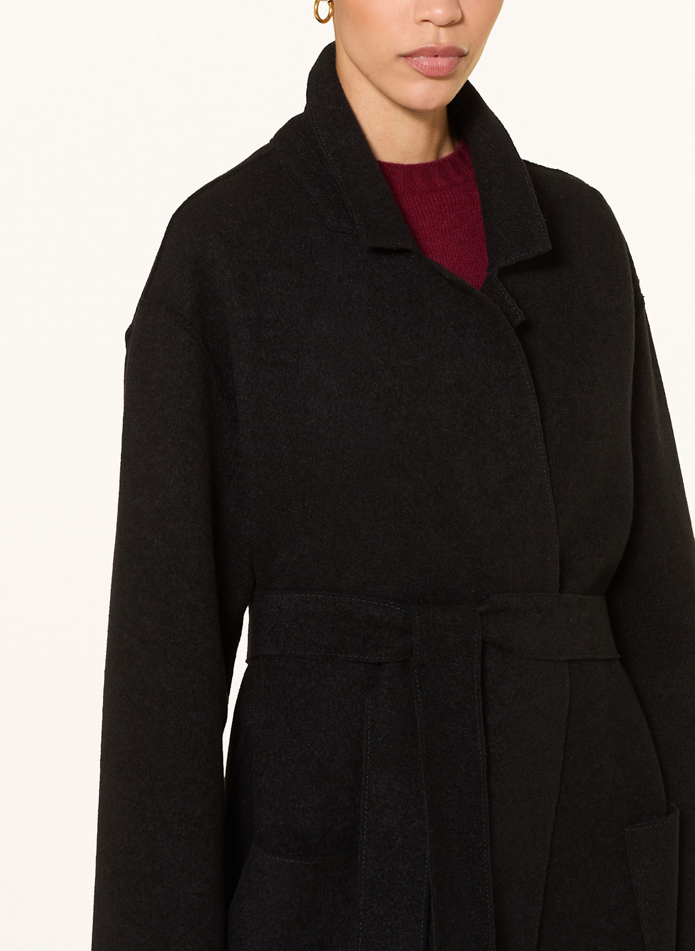 lunaria cashmere Cashmere-Mantel: SCHWARZ