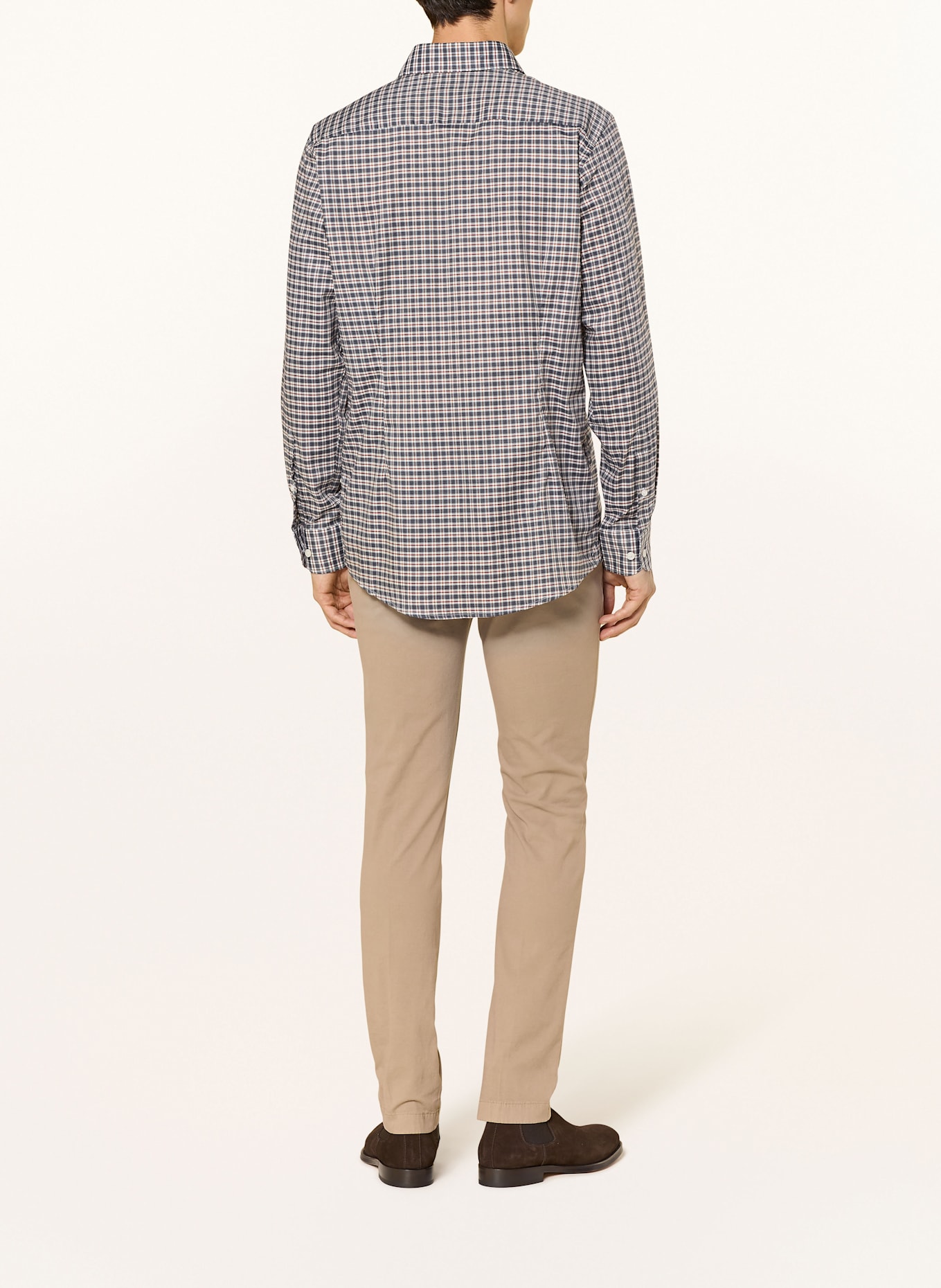 ETON Hemd Contemporary Fit: DUNKELBLAU / DUNKELROT / HELLBRAUN