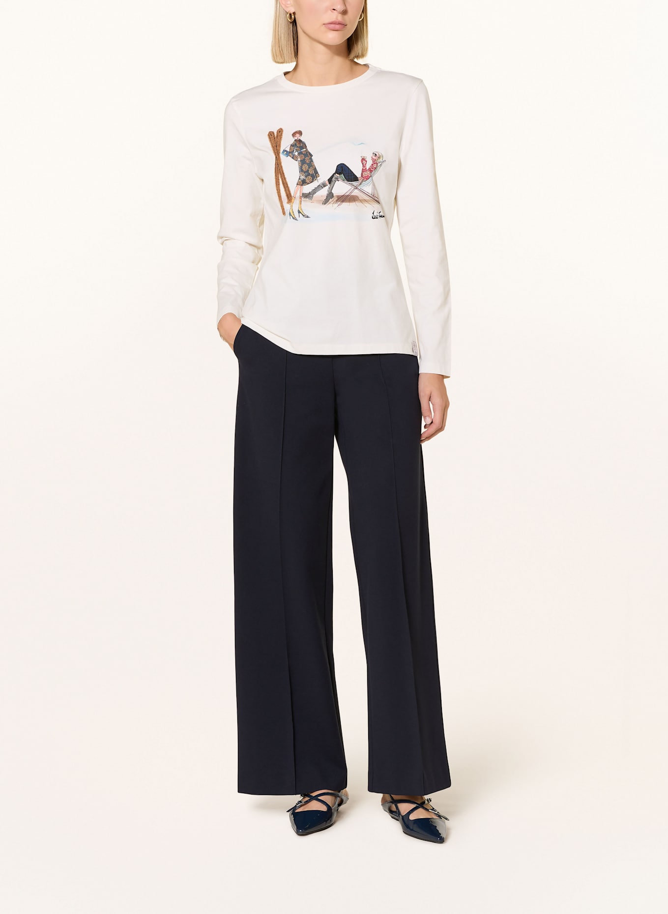 Luis Trenker T-shirt à manches longues LUDINA: BLANC