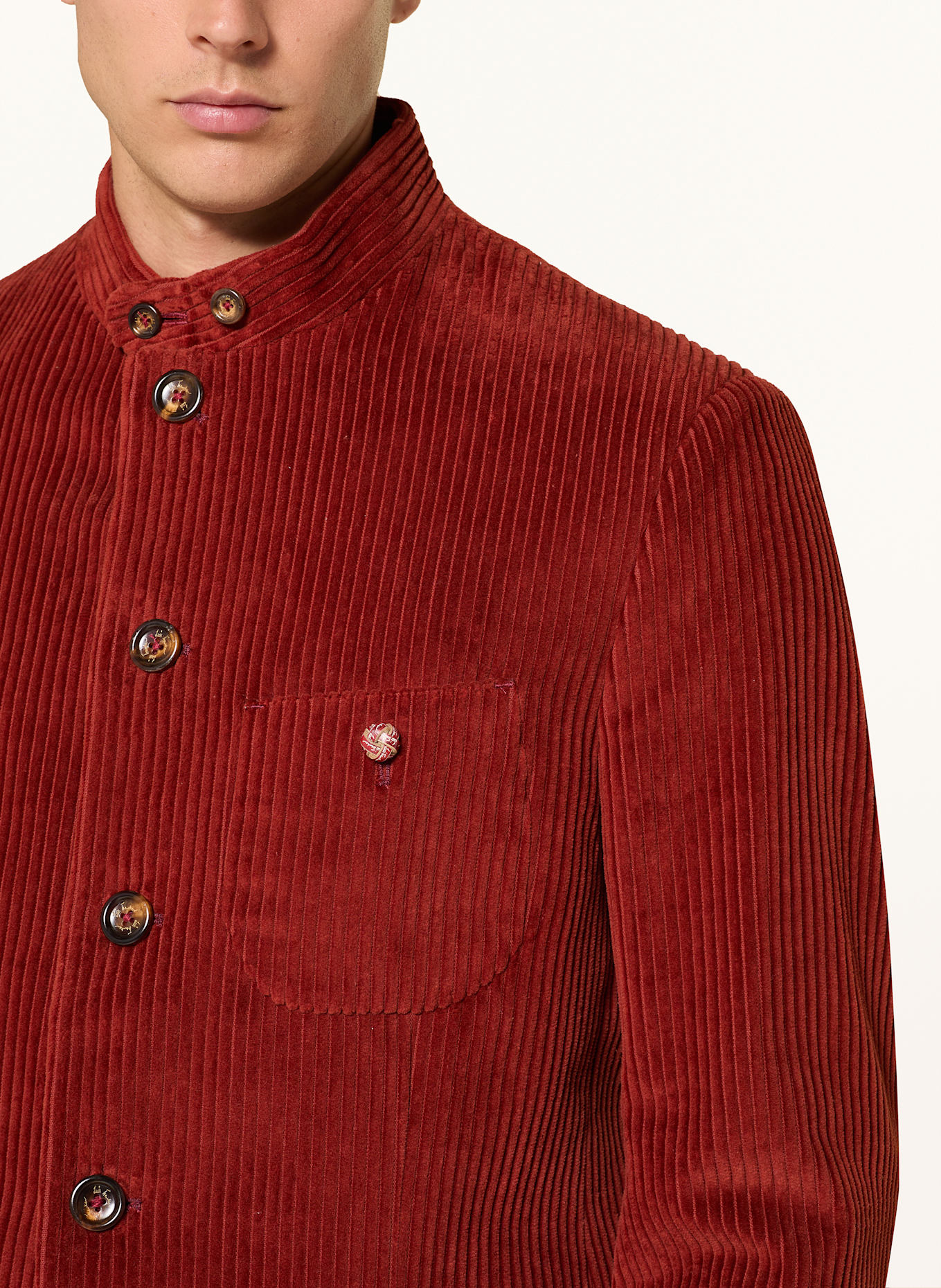 Luis Trenker Cordsakko Regular Fit: DUNKELROT