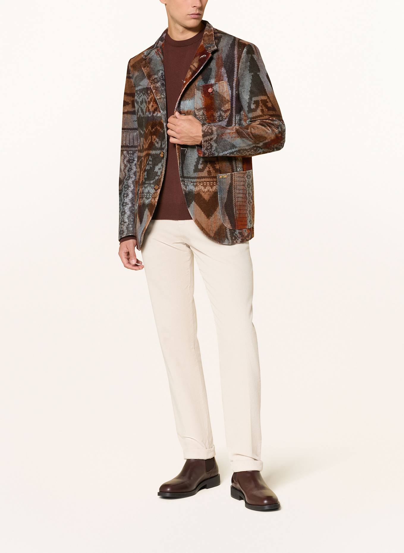 Luis Trenker Marynarka LUSANDRO slim fit: BRĄZOWY/ CZARNY/ NIEBIESKI