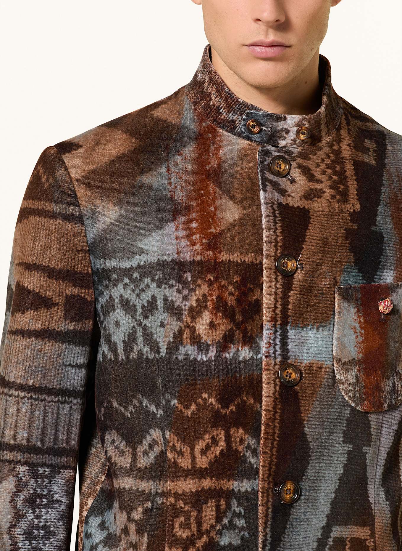 Luis Trenker Marynarka LUSANDRO slim fit: BRĄZOWY/ CZARNY/ NIEBIESKI