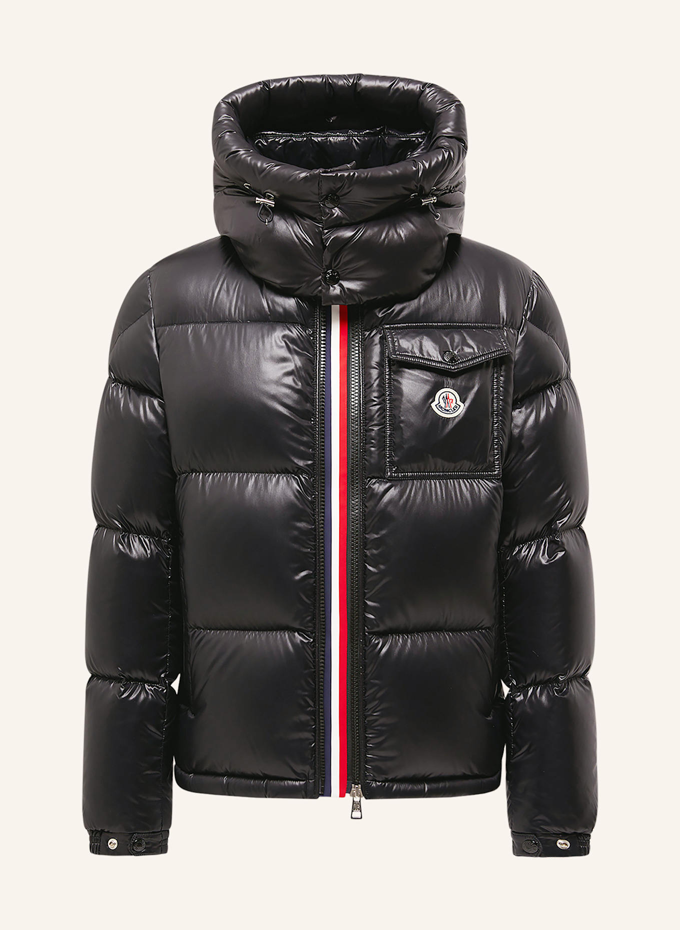 MONCLER MONTBELIARD down jacket with detachable hood: BLACK
