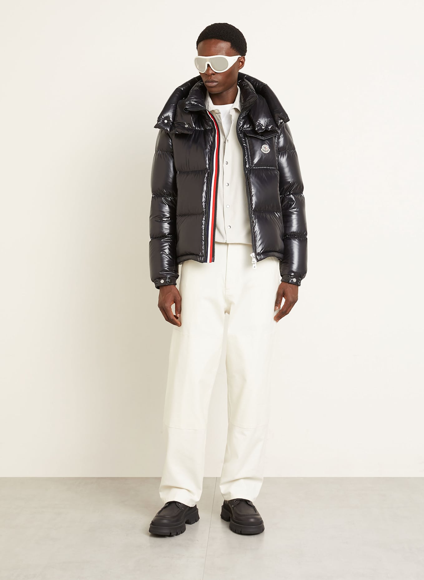 MONCLER MONTBELIARD down jacket with detachable hood: BLACK