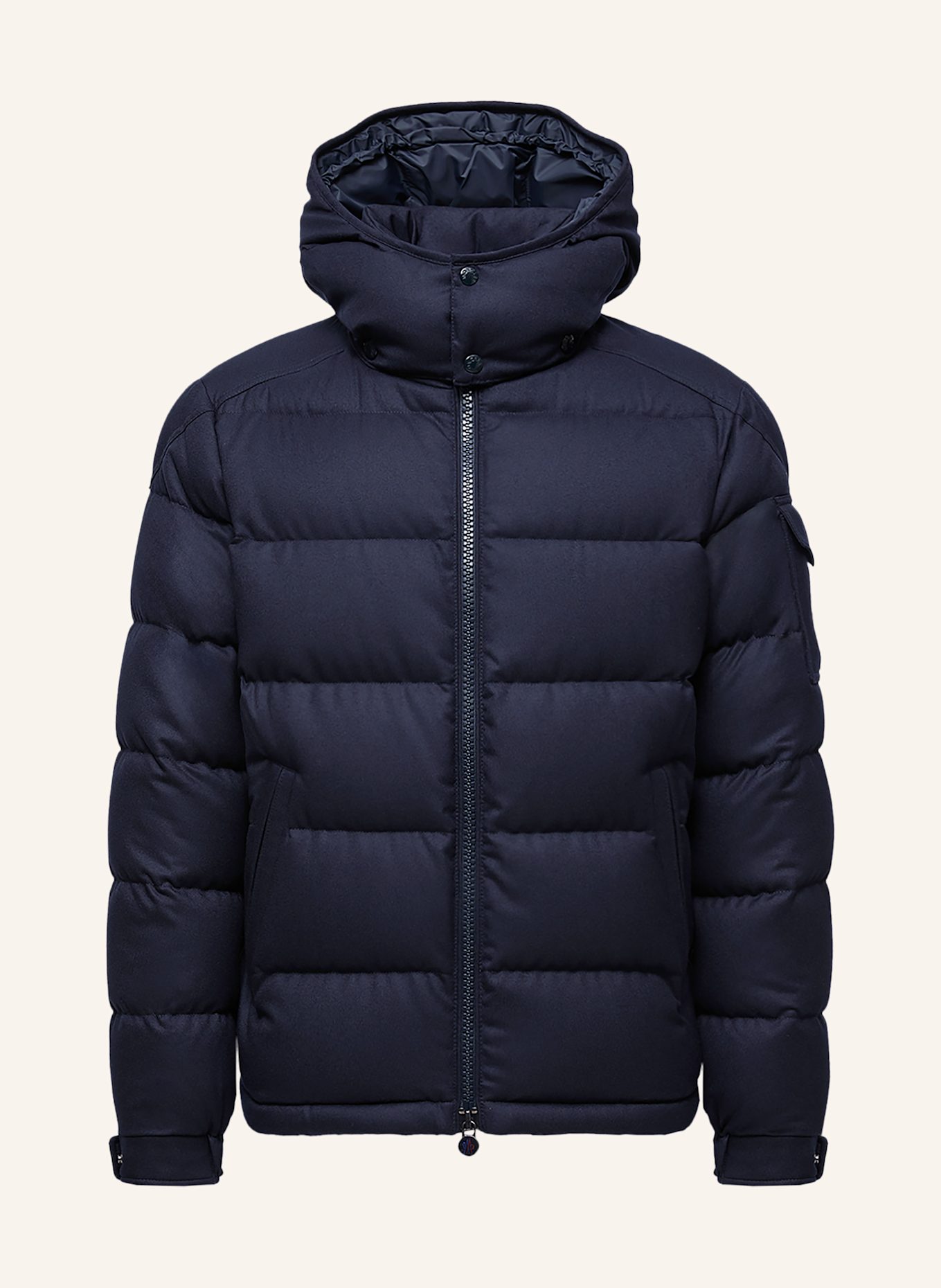 MONCLER Daunenjacke MONTGENEVRE mit abnehmbarer Kapuze: DUNKELBLAU