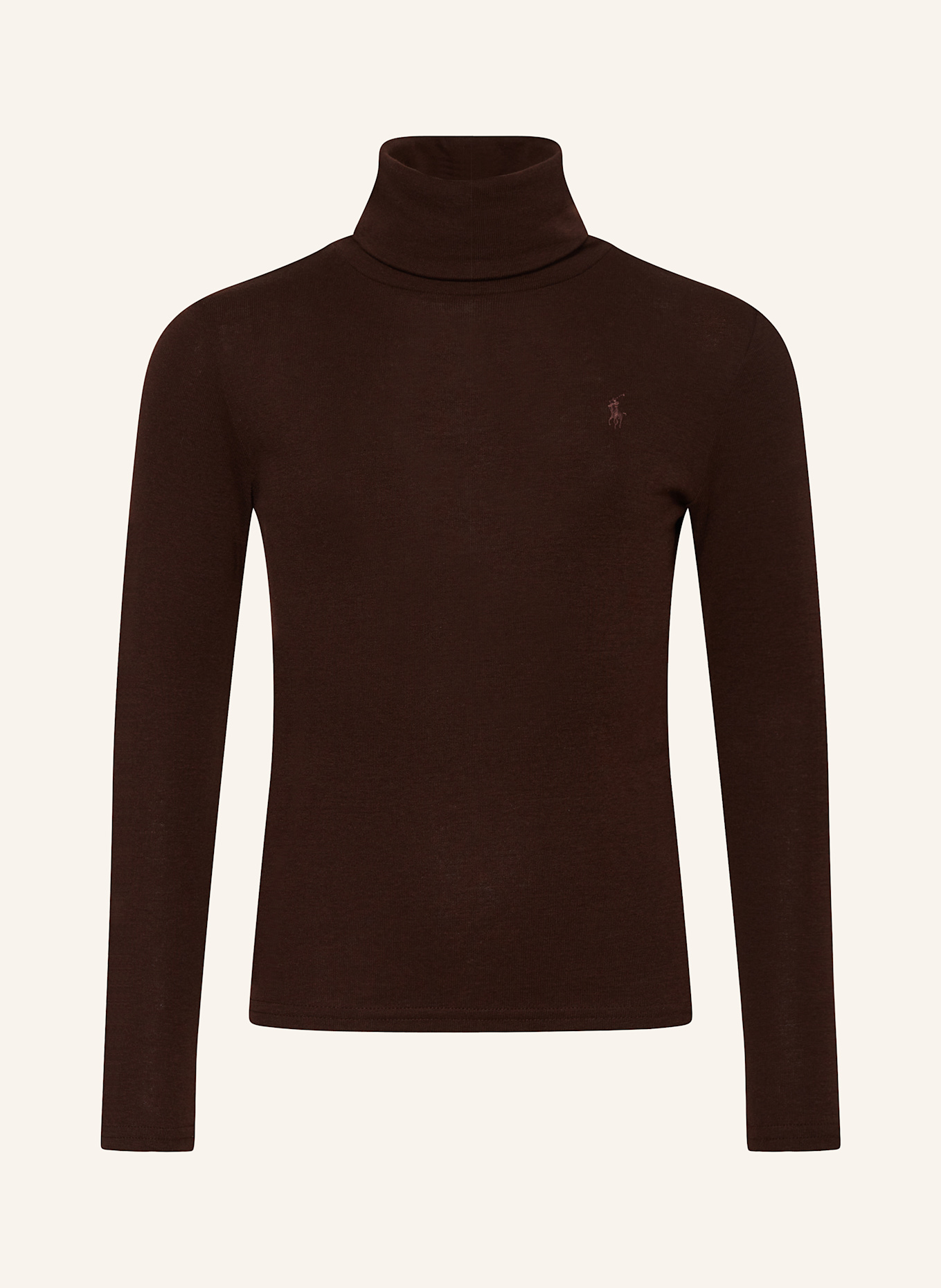 POLO RALPH LAUREN Rollkragenshirt: DUNKELBRAUN