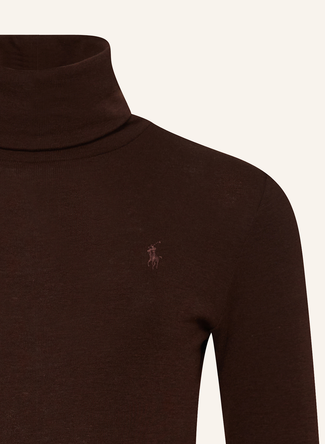 POLO RALPH LAUREN Rollkragenshirt: DUNKELBRAUN