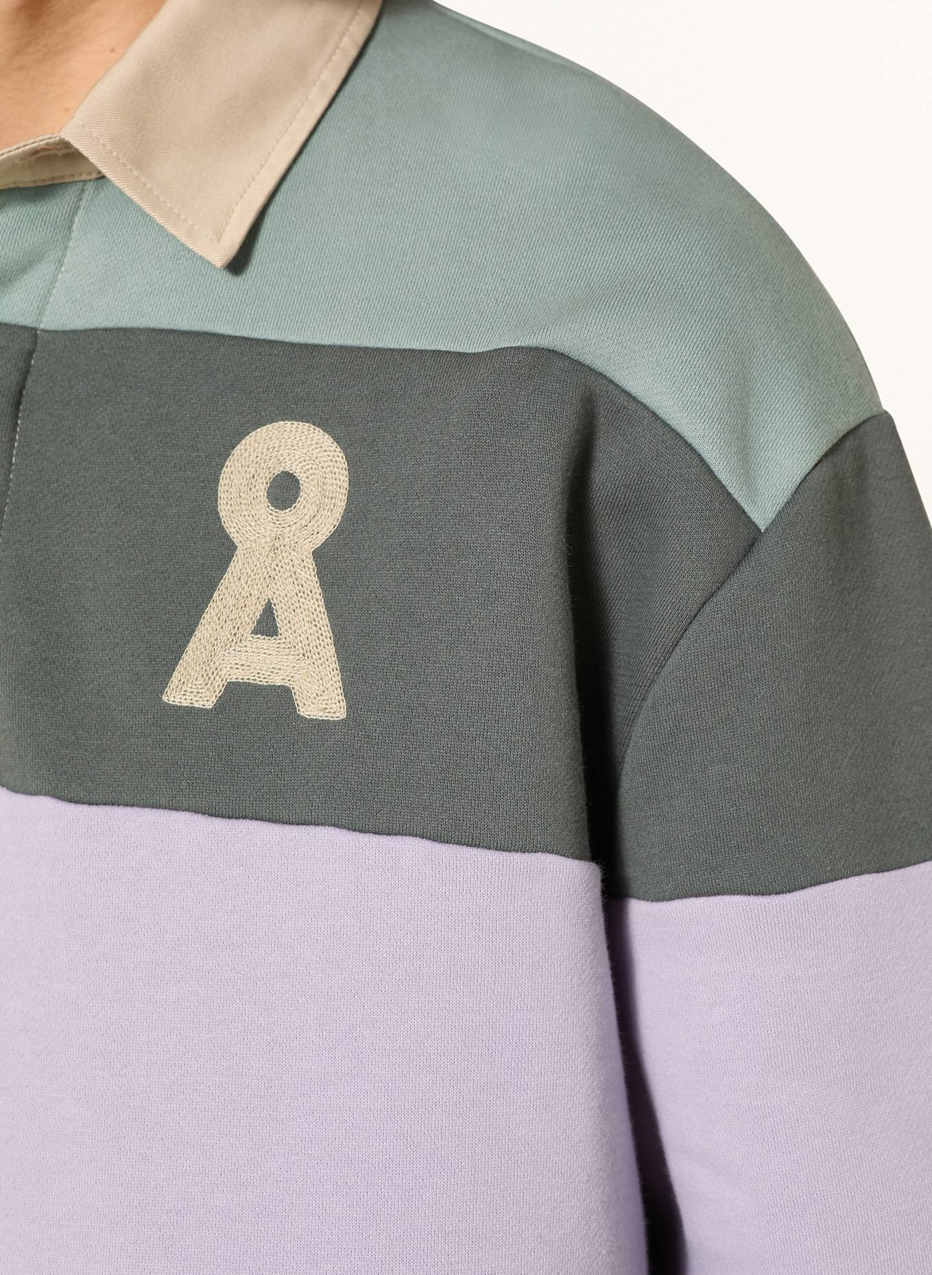 ARMEDANGELS Rugbyshirt AADRU: DUNKELROT / HELLLILA / BLAU