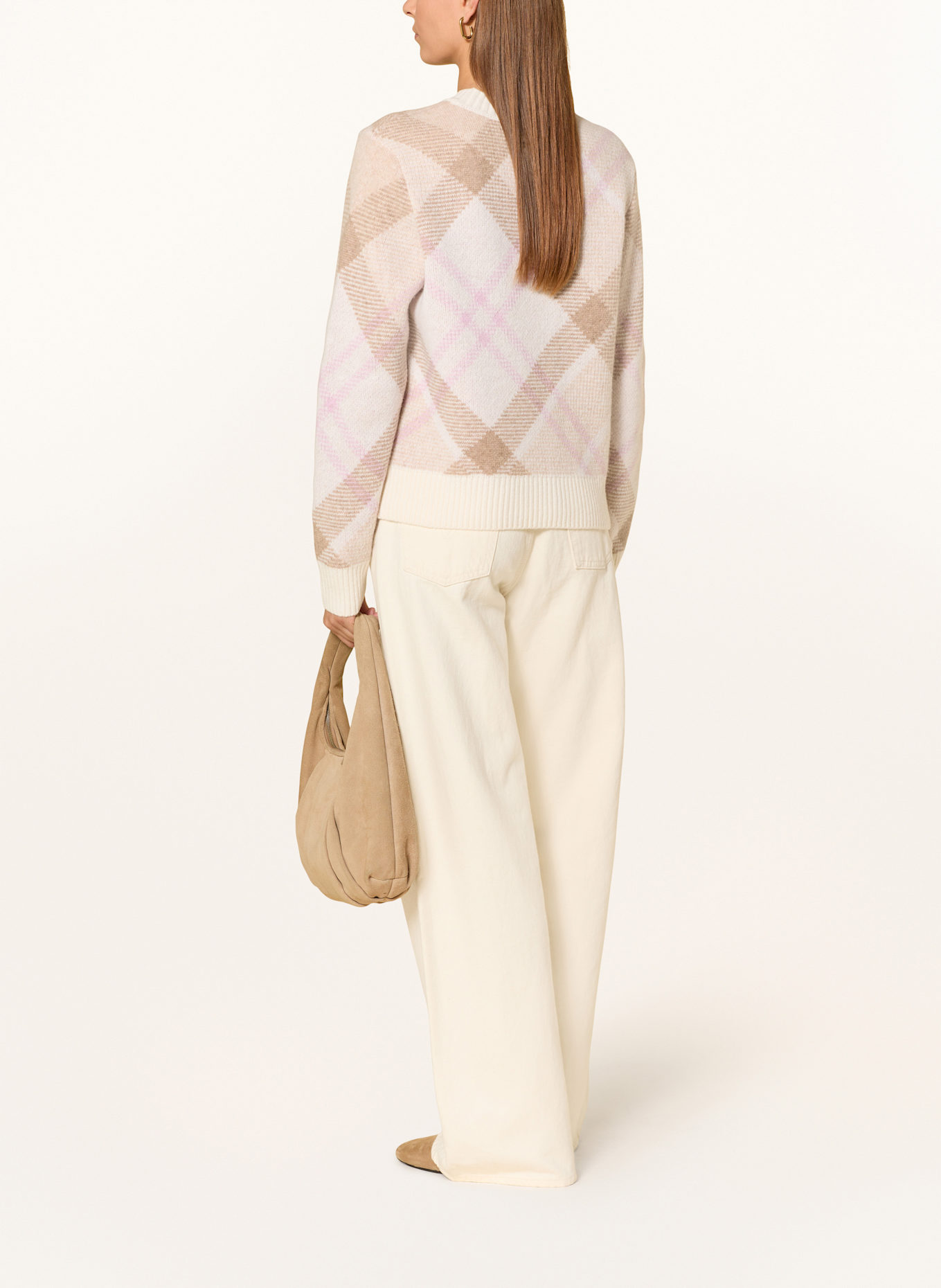 Barbour Pullover SARA: BEIGE / ECRU / HELLROSA