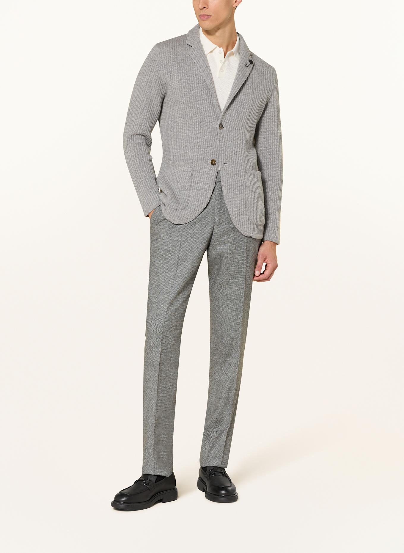 LARDINI Marynarka dzianinowa extra slim fit z kaszmiru: JASNOCZARY