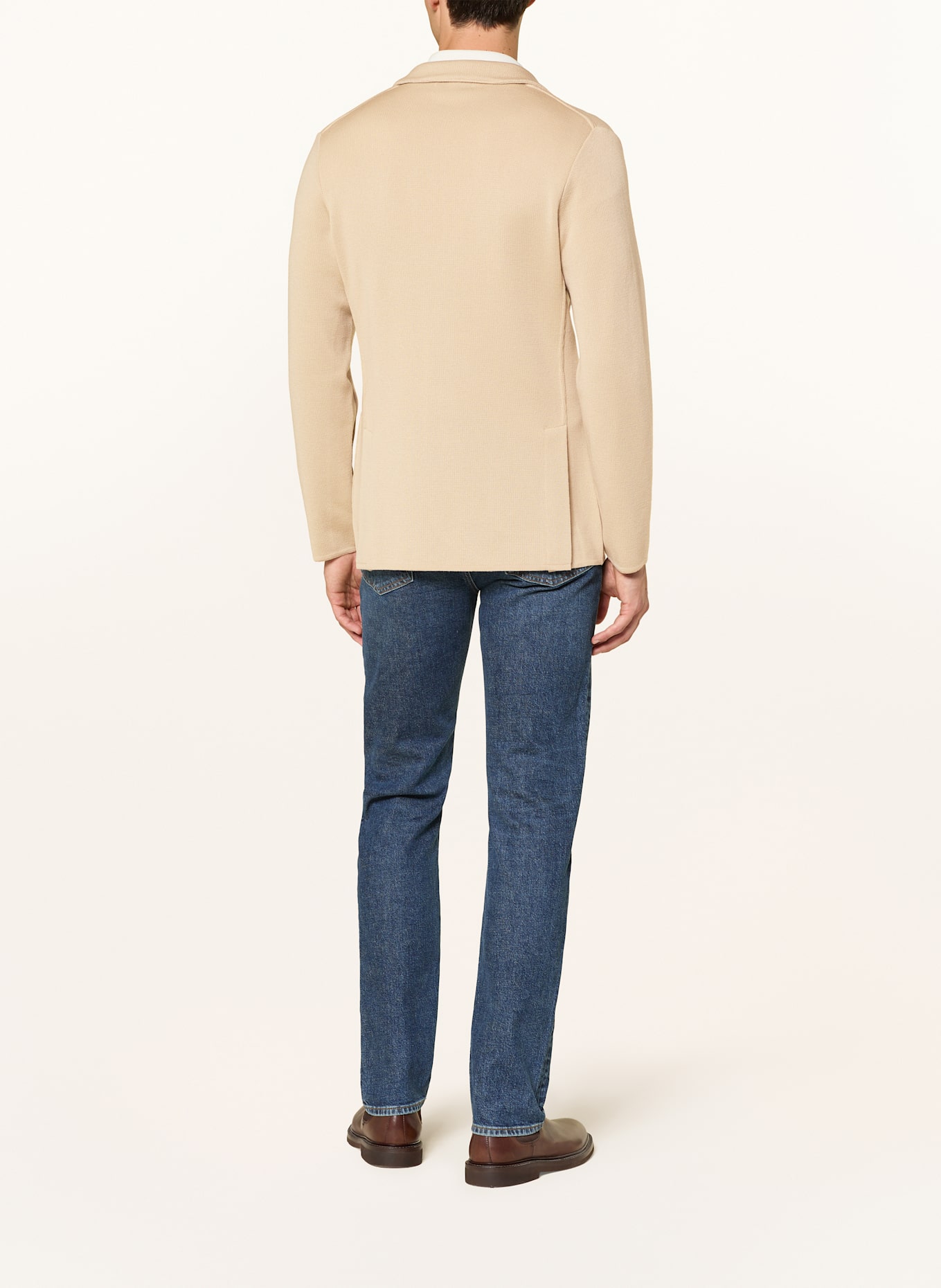 LARDINI Knit blazer extra slim fit: BEIGE