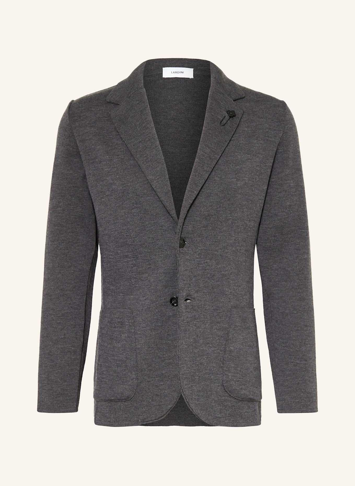 LARDINI Stricksakko Extra Slim Fit: GRAU