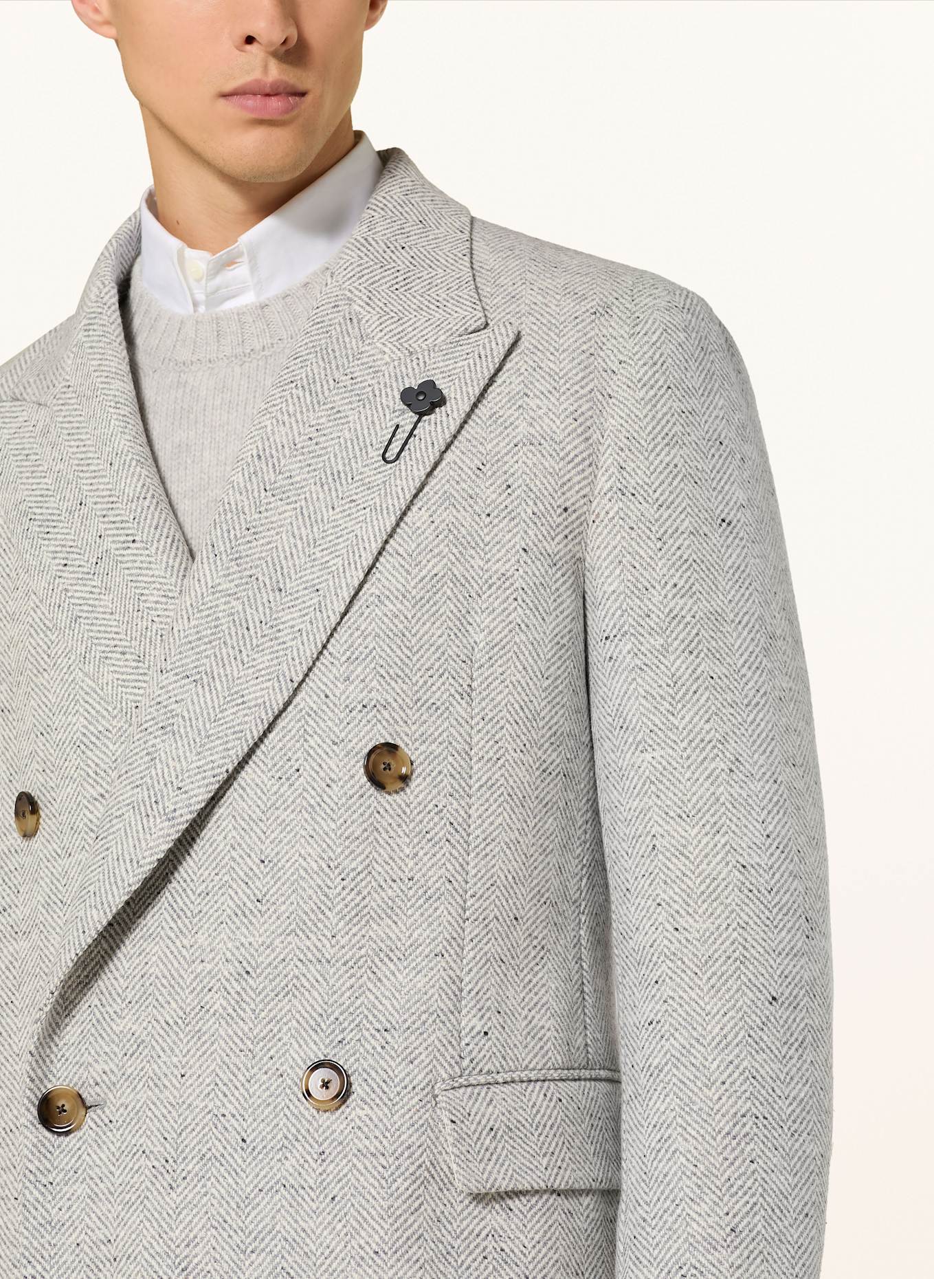 LARDINI Wollmantel: HELLGRAU