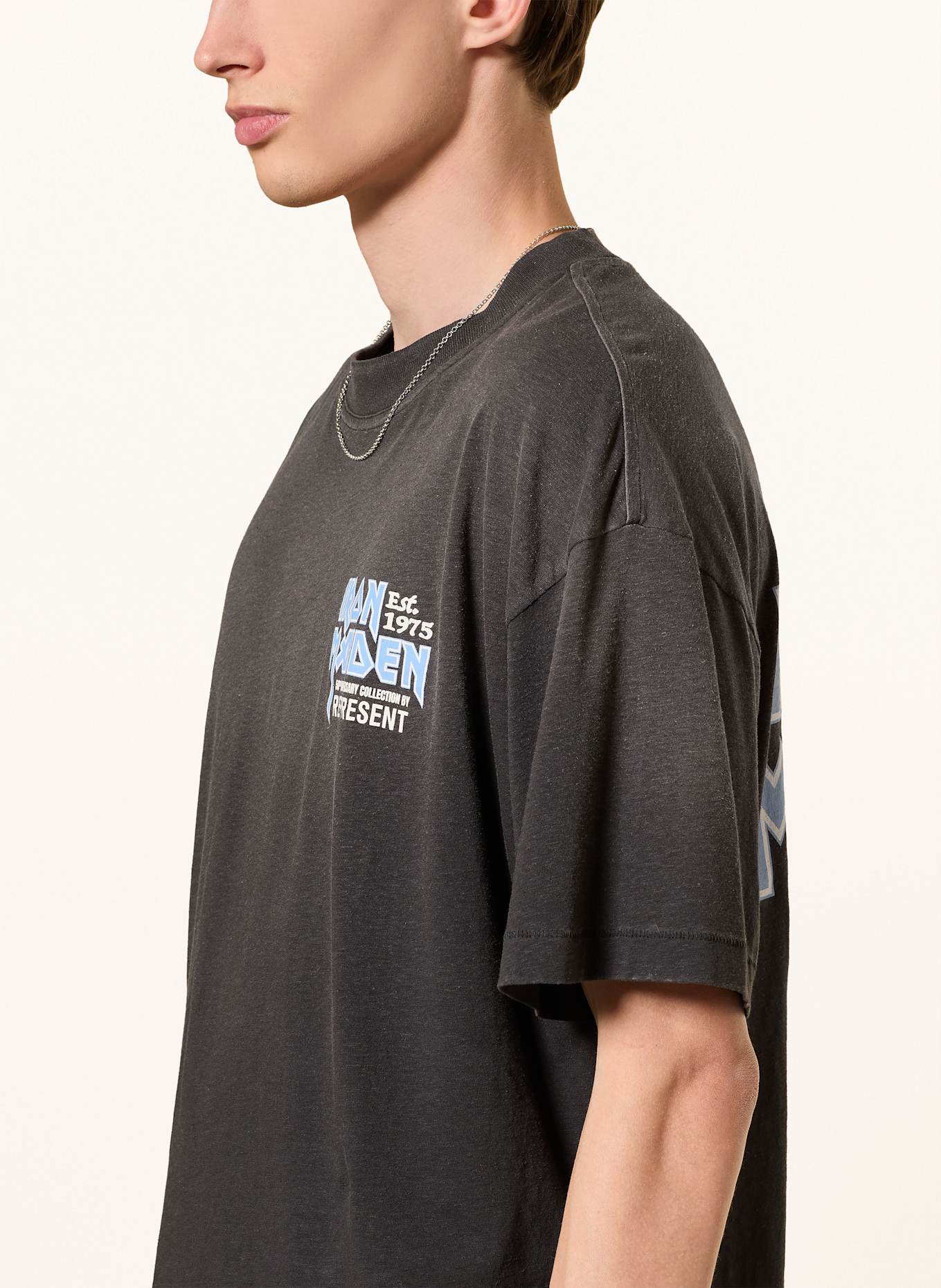 REPRESENT T-Shirt IRON MAIDEN ANNIVERSARY: DUNKELGRAU / WEISS / BLAU