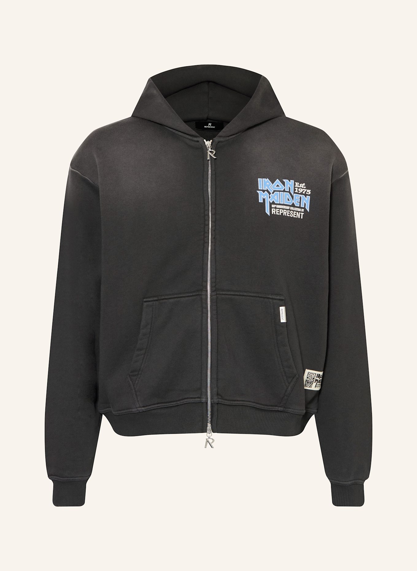 REPRESENT Sweat jacket IRON MAIDEN ANNIVERSARY: Aries slogan-print T-shirt
