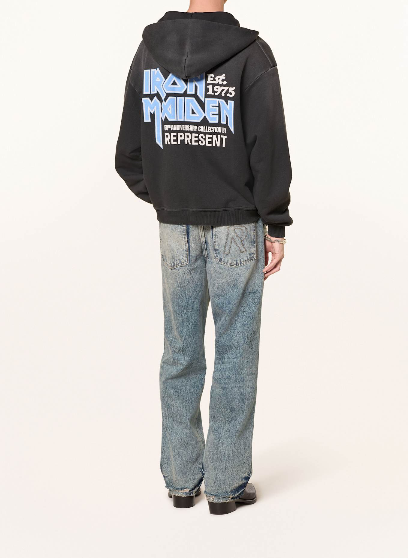 REPRESENT Sweat jacket IRON MAIDEN ANNIVERSARY: Aries slogan-print T-shirt