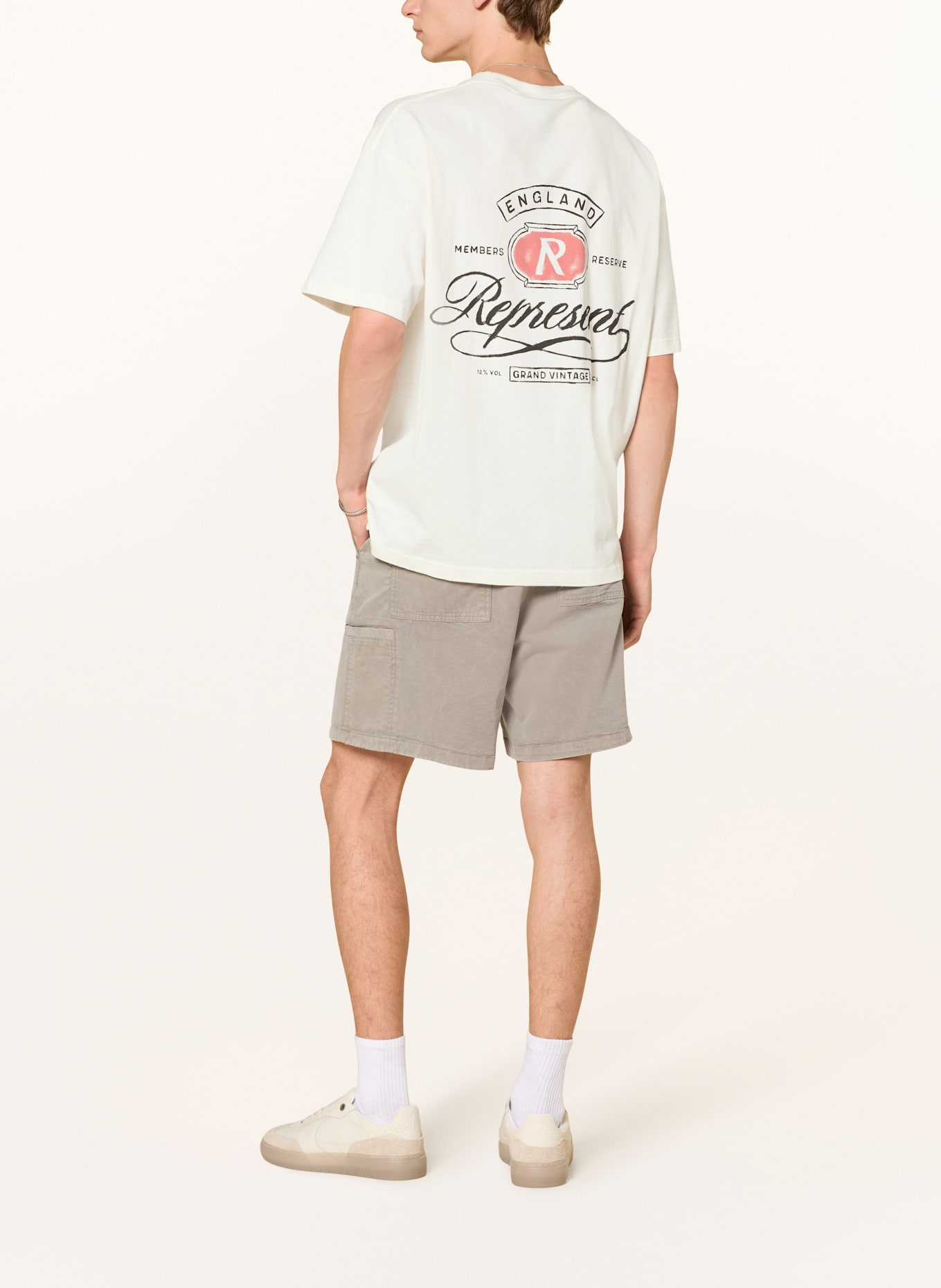 REPRESENT T-shirt oversize GRAND VINTAGE: CRÈME