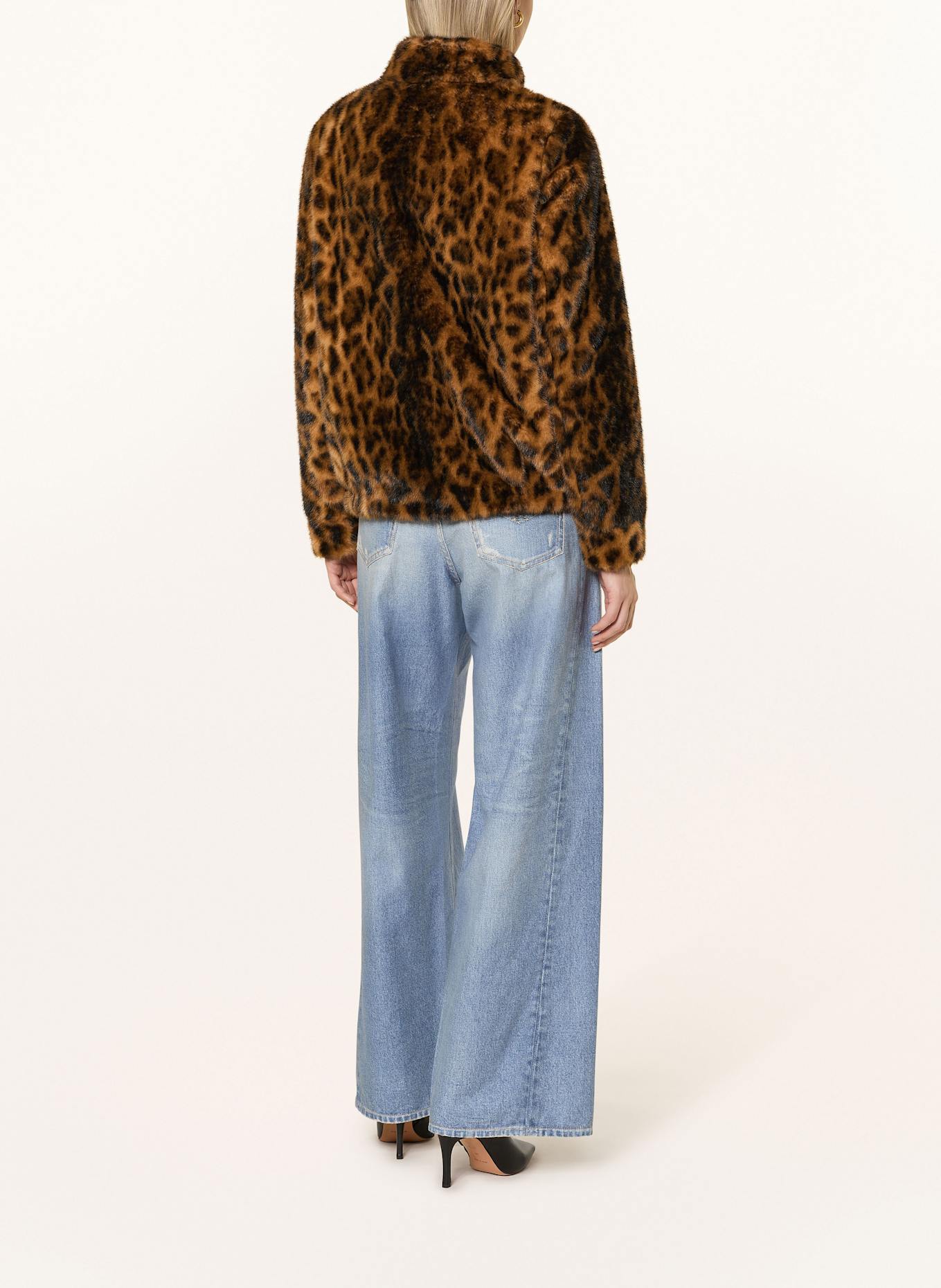 GUESS Kunstpelz-Jacke LUNA: HELLBRAUN / DUNKELBRAUN