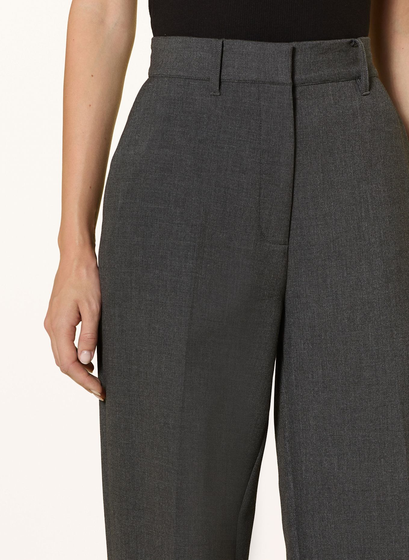 GUESS JOANDRA wide-leg pants: DARK GRAY