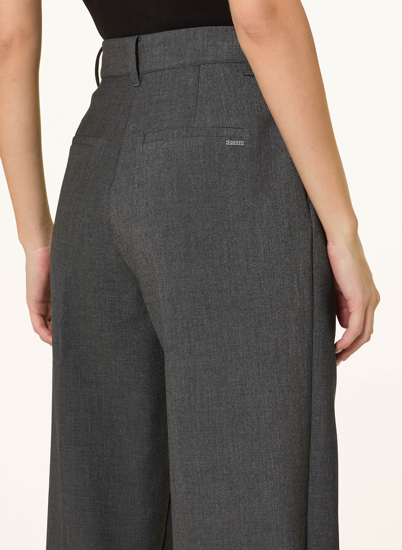 GUESS JOANDRA wide-leg pants: DARK GRAY