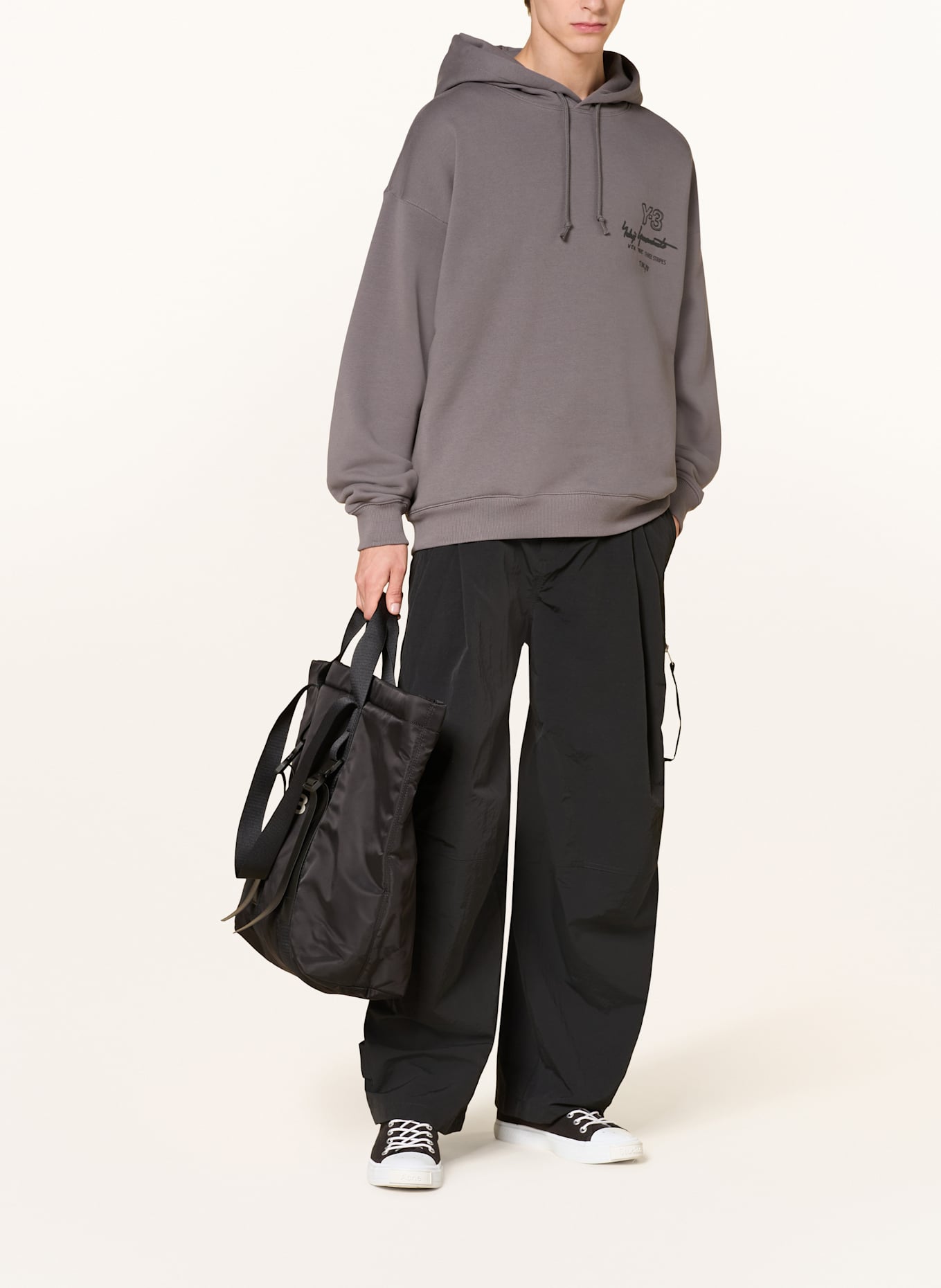 Y-3 Hoodie GRAPHIC FT: DUNKELGRAU