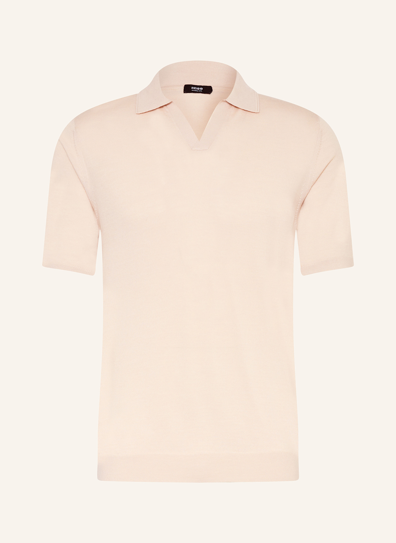 REISS Koszulka polo z dzianiny DUCHIE z wełny merino: BEŻOWY