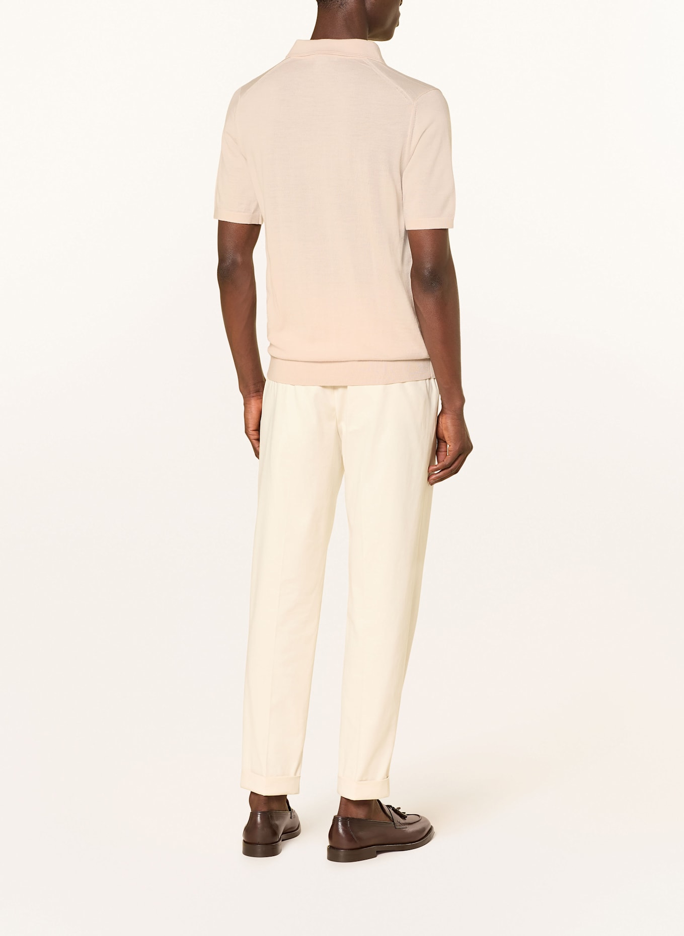 REISS Koszulka polo z dzianiny DUCHIE z wełny merino: BEŻOWY