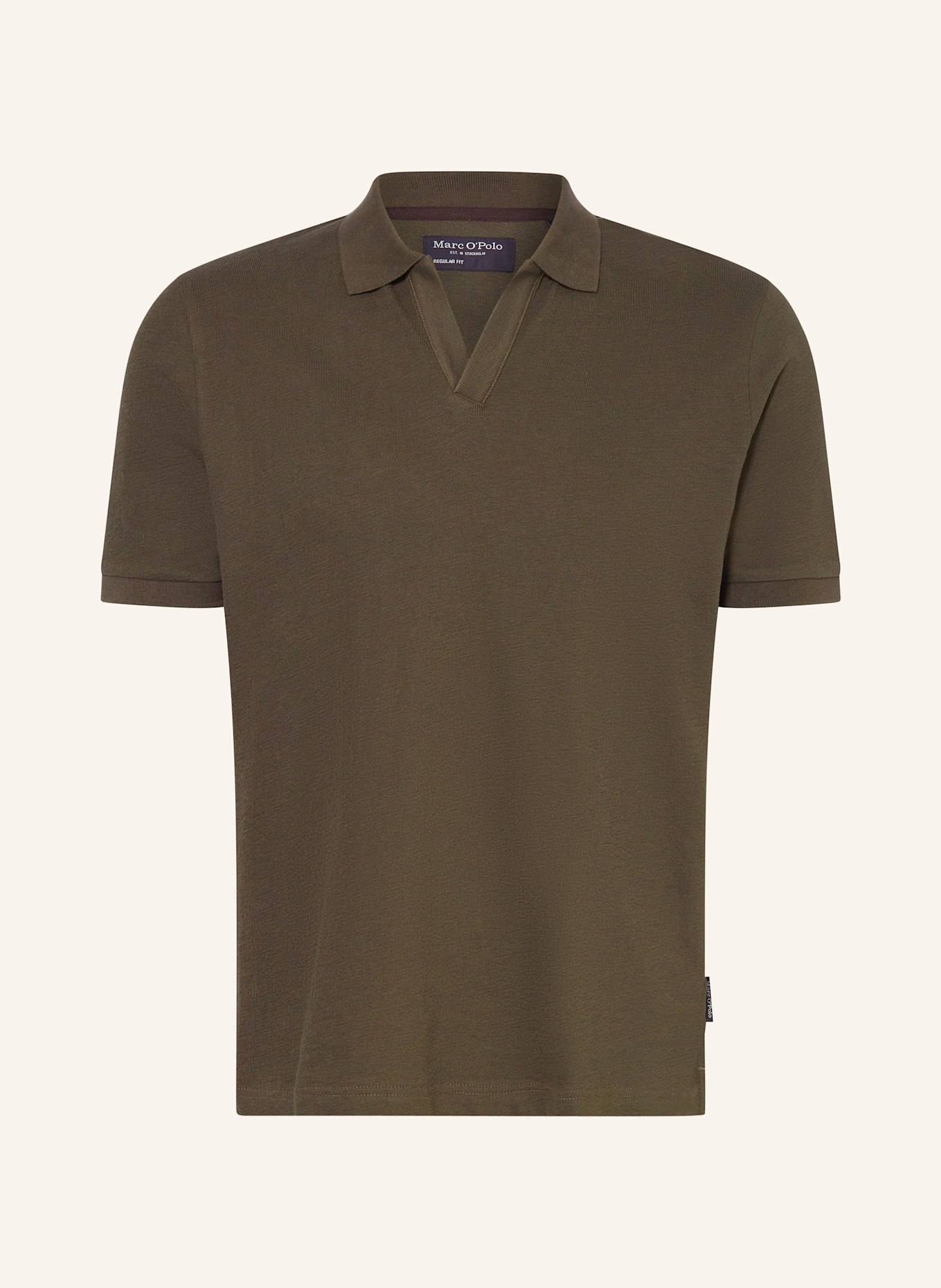 Marc O'Polo Knitted polo shirt regular fit: DARK BROWN