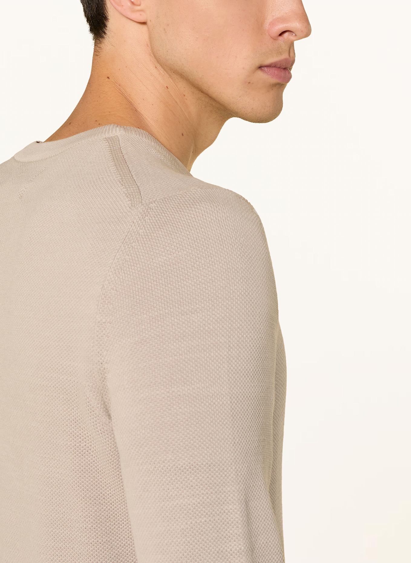 Marc O'Polo Piqué-Pullover: BEIGE