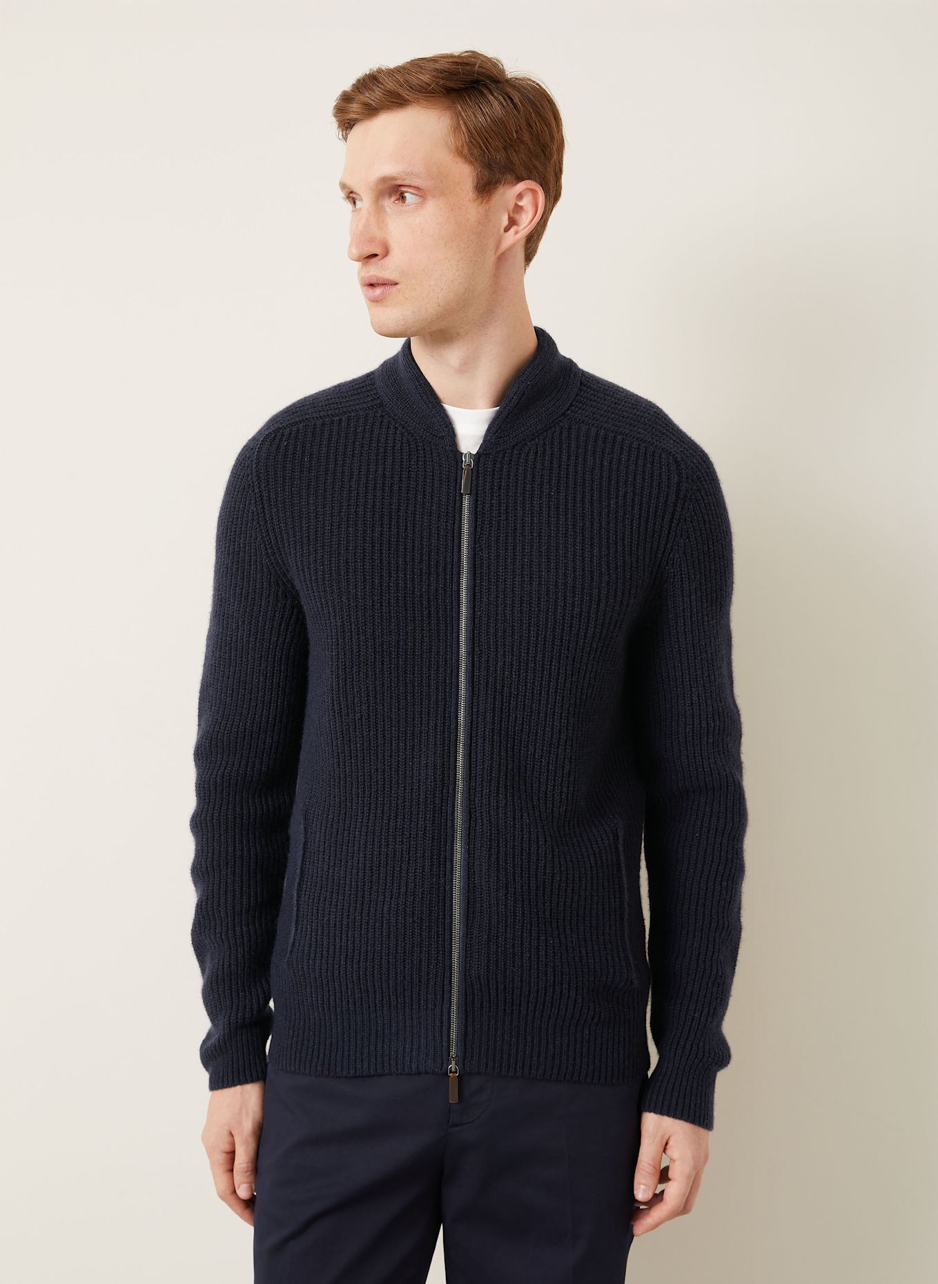 IRIS von ARNIM Strickjacke CURT aus Cashmere: DUNKELBLAU