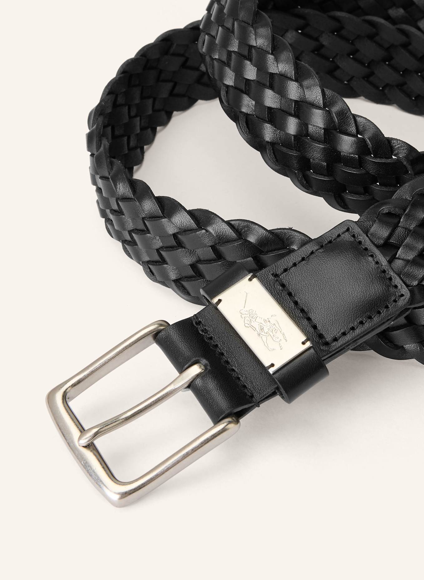 POLO RALPH LAUREN Flechtgürtel: SCHWARZ