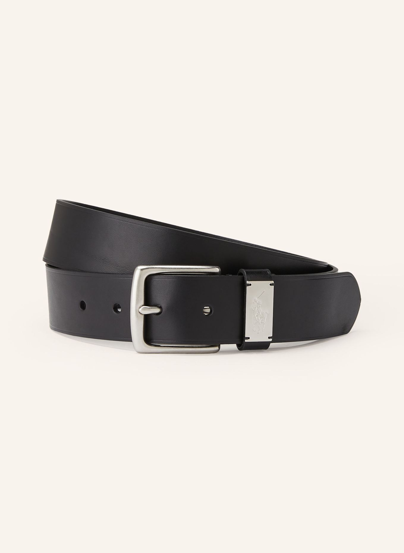 polo Confezione RALPH LAUREN Leather belt: BLACK