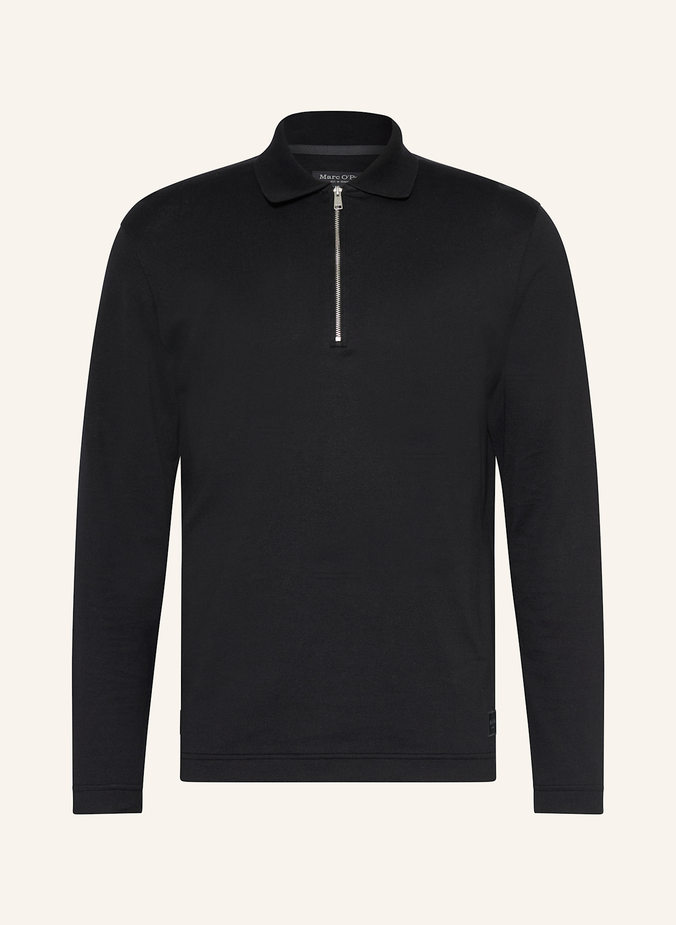 Marc O'Polo Strick-Poloshirt: SCHWARZ
