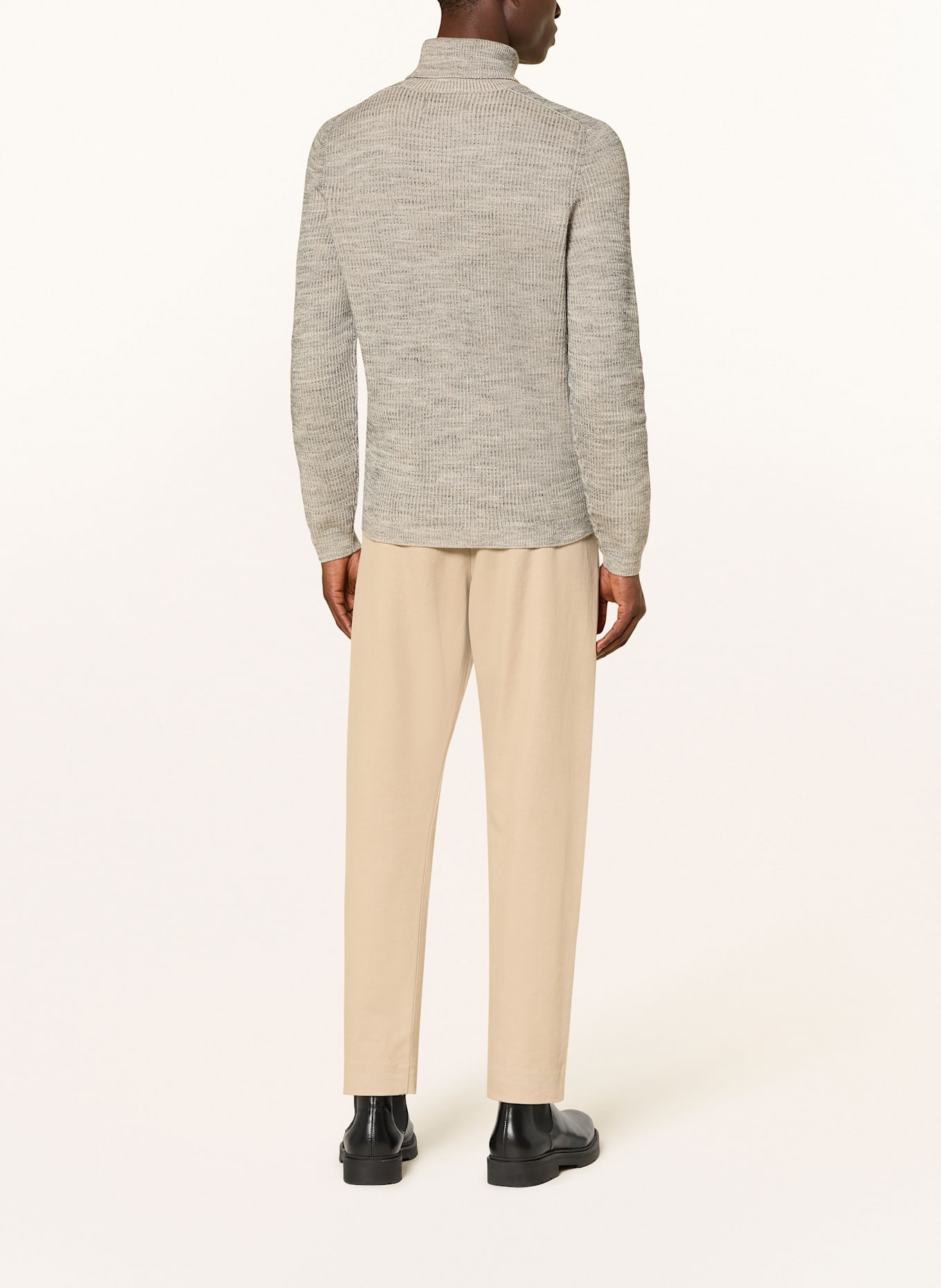 Marc O'Polo Rollkragenpullover: GRAU / TAUPE