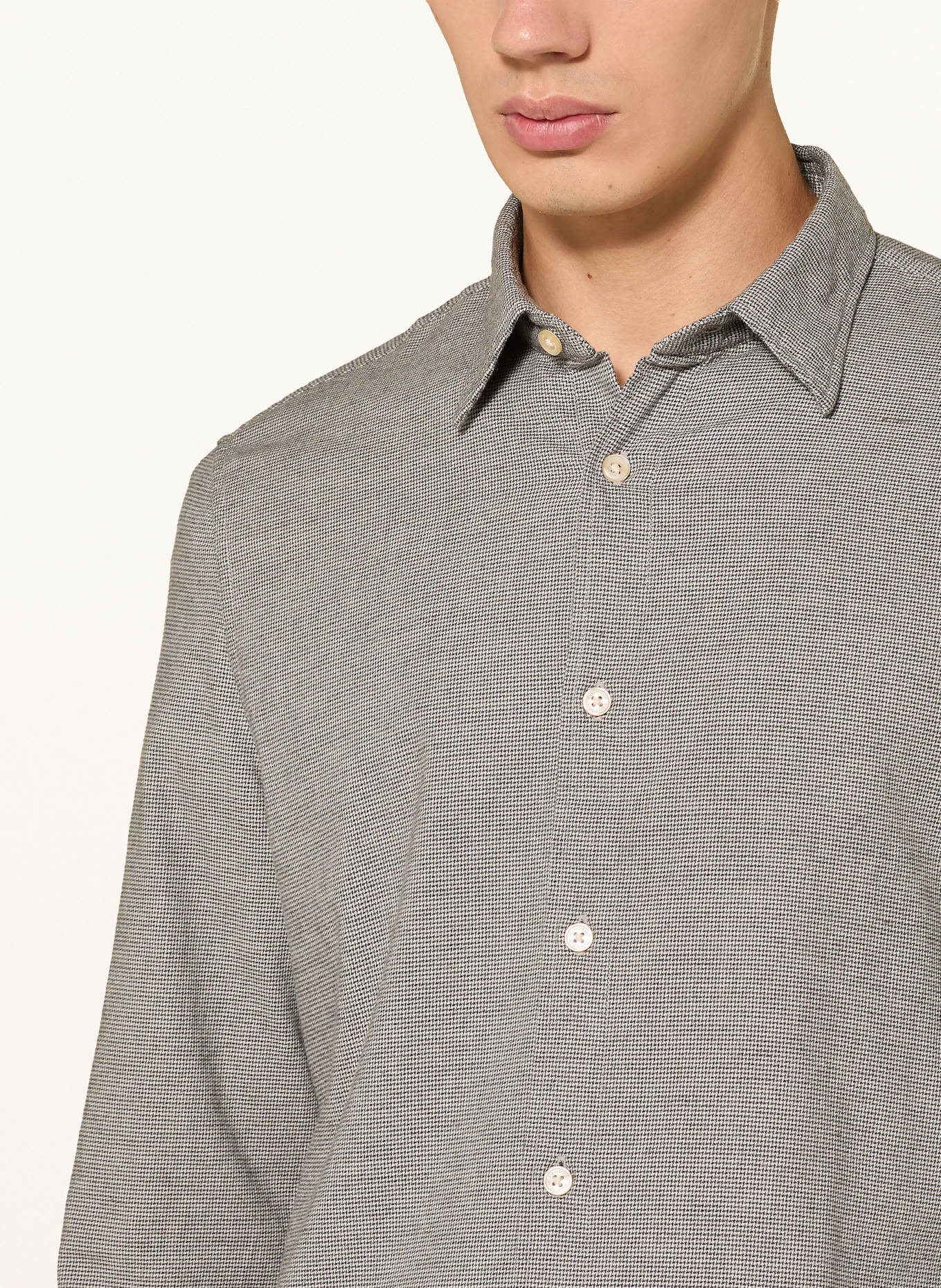 Marc O'Polo Flanellhemd Shaped Fit: DUNKELGRAU / GRAU