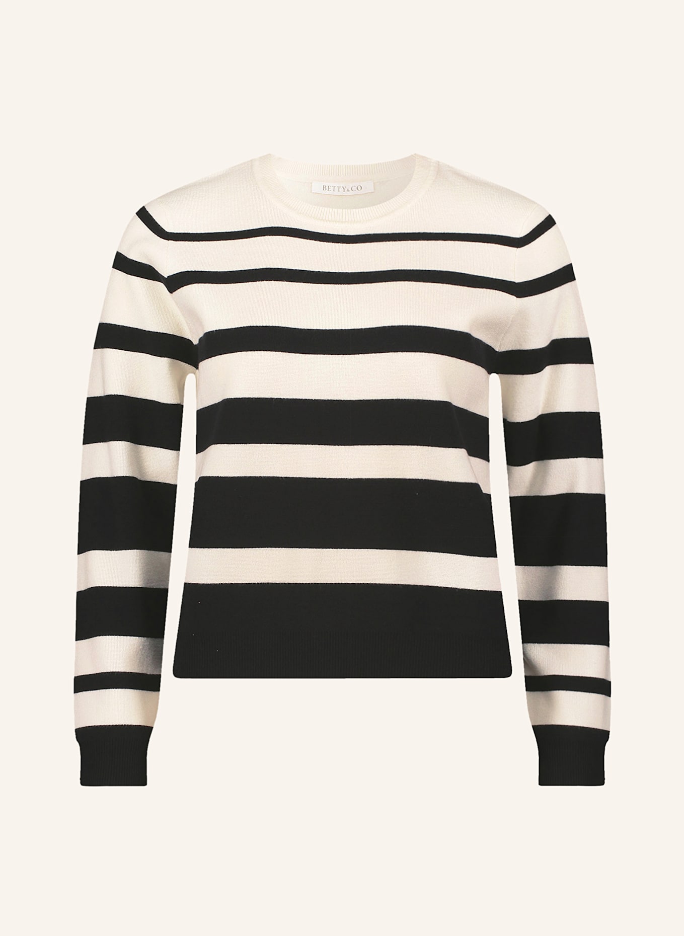 BETTY&CO Sweater: CREAM/ BLACK