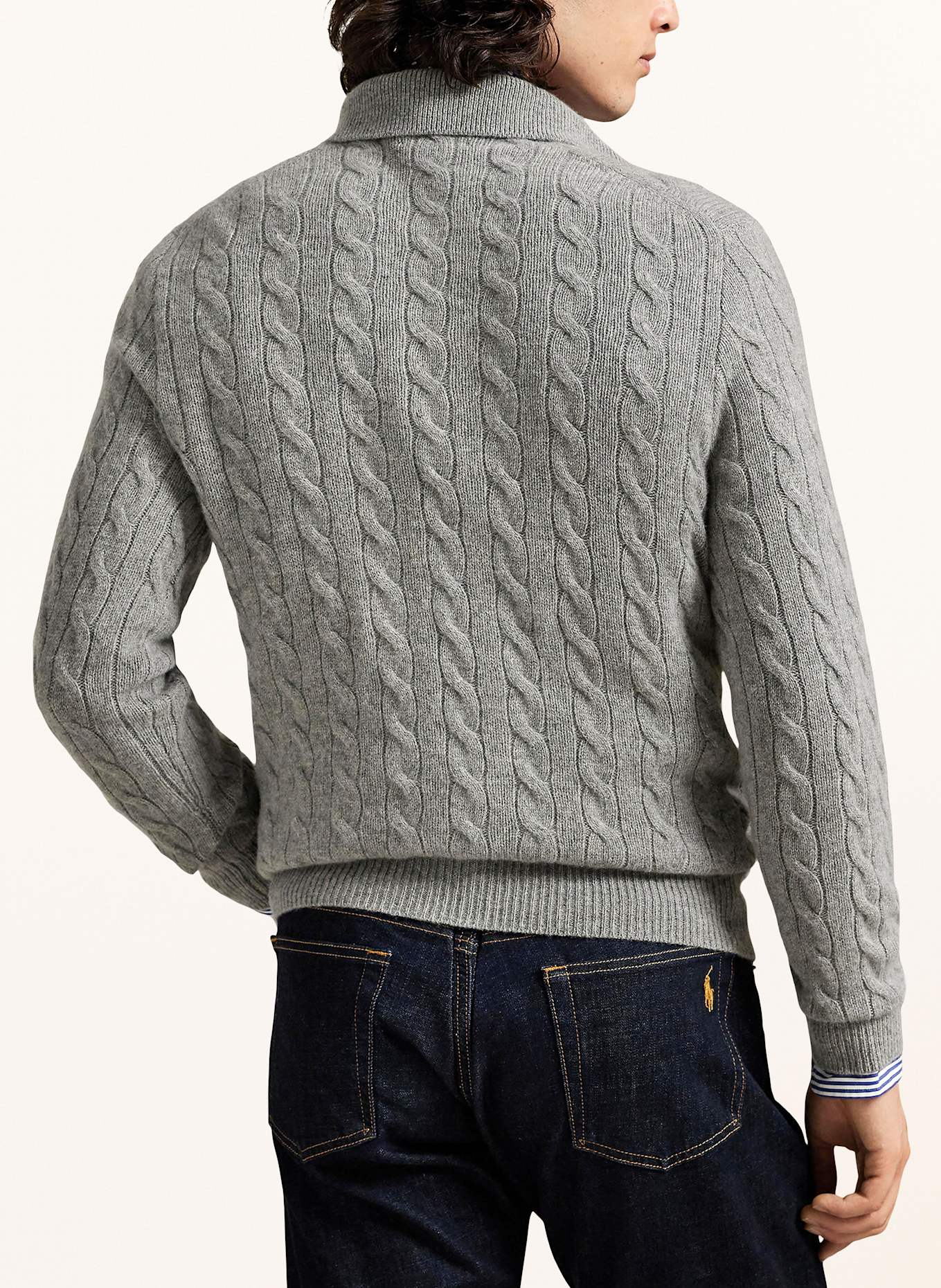 POLO RALPH LAUREN Strick-Poloshirt: GRAU