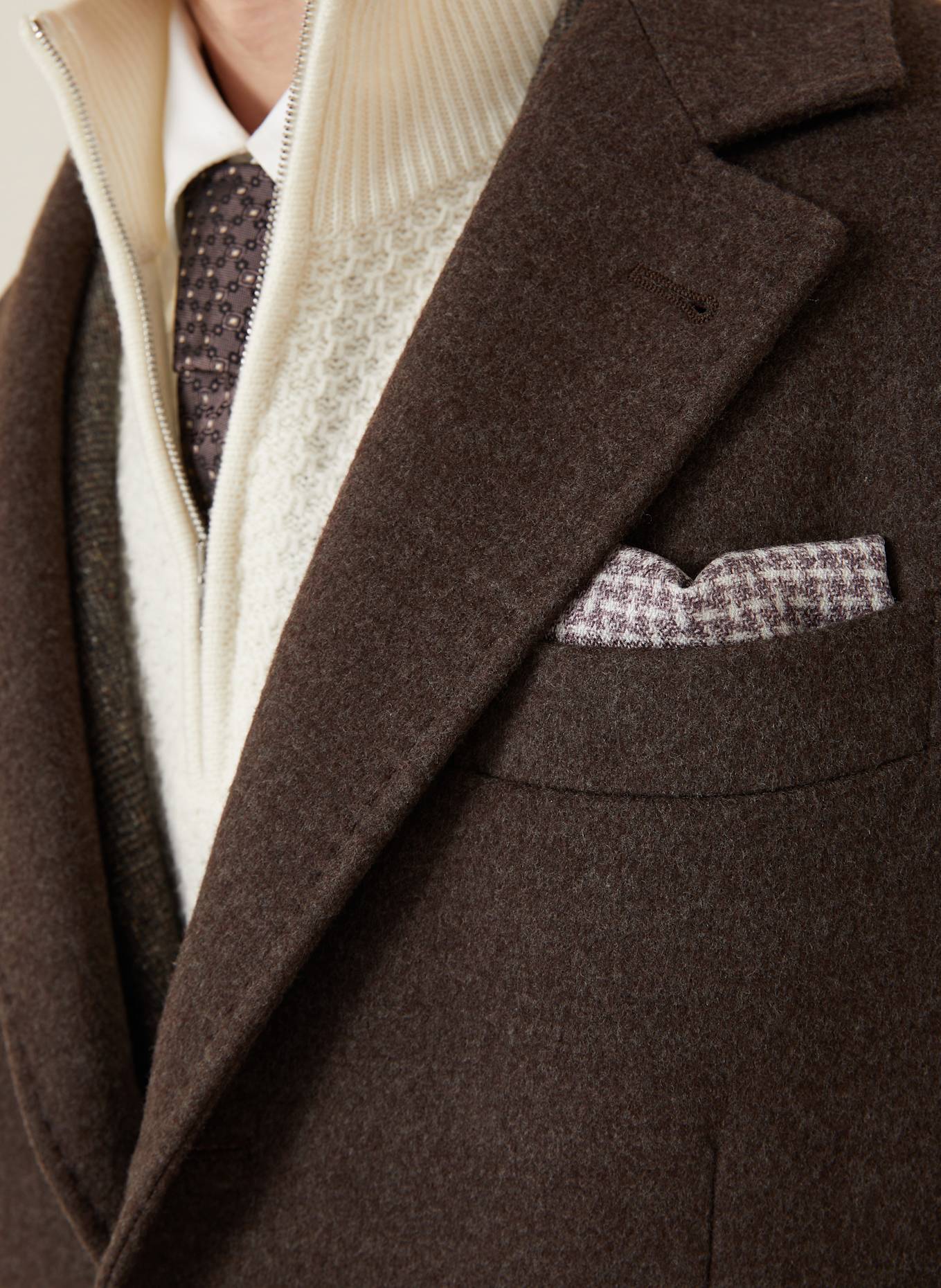 BRUNELLO CUCINELLI Wollmantel: DUNKELBRAUN